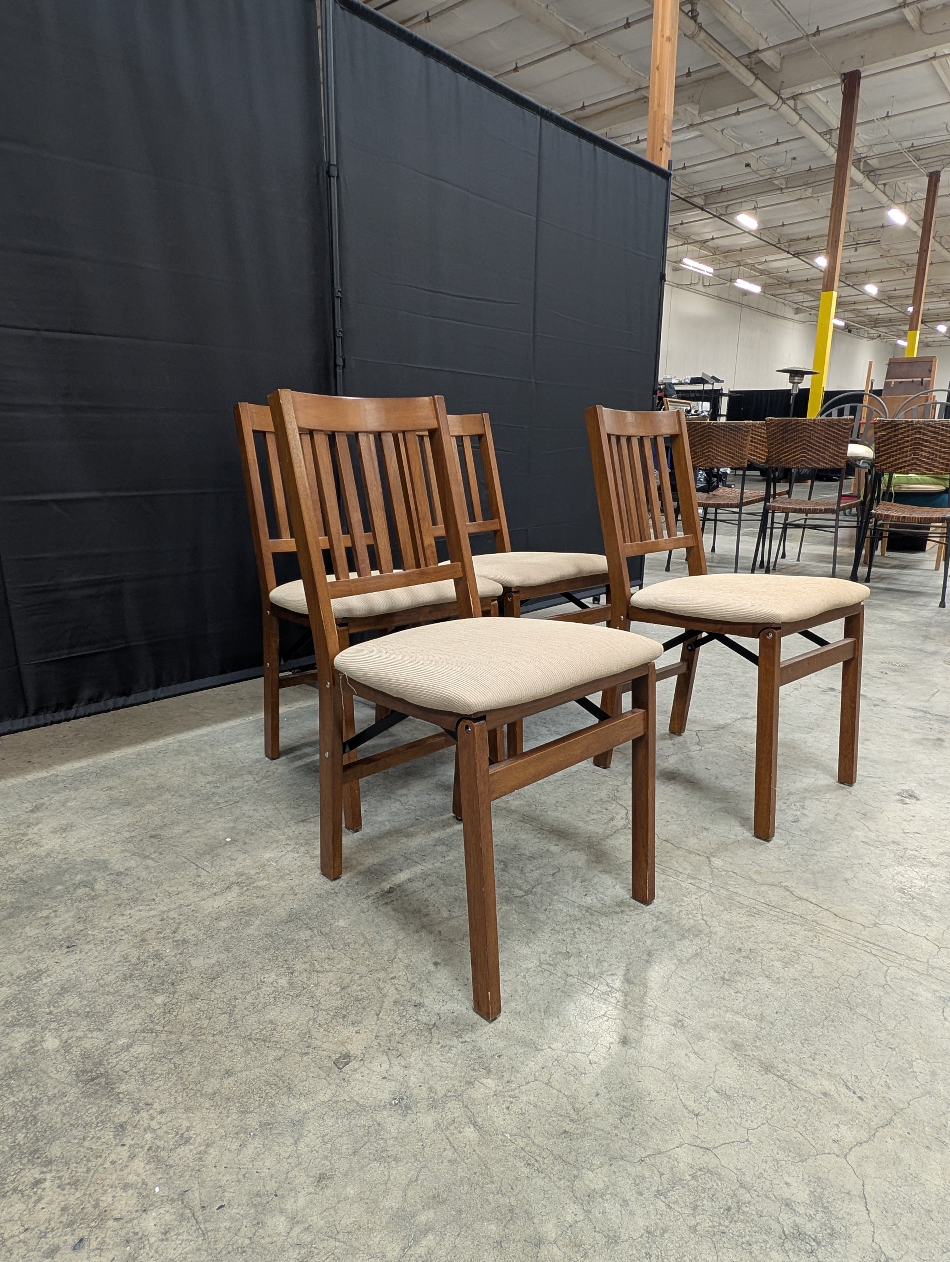 Set of Four - STAKMORE Folding Chairs