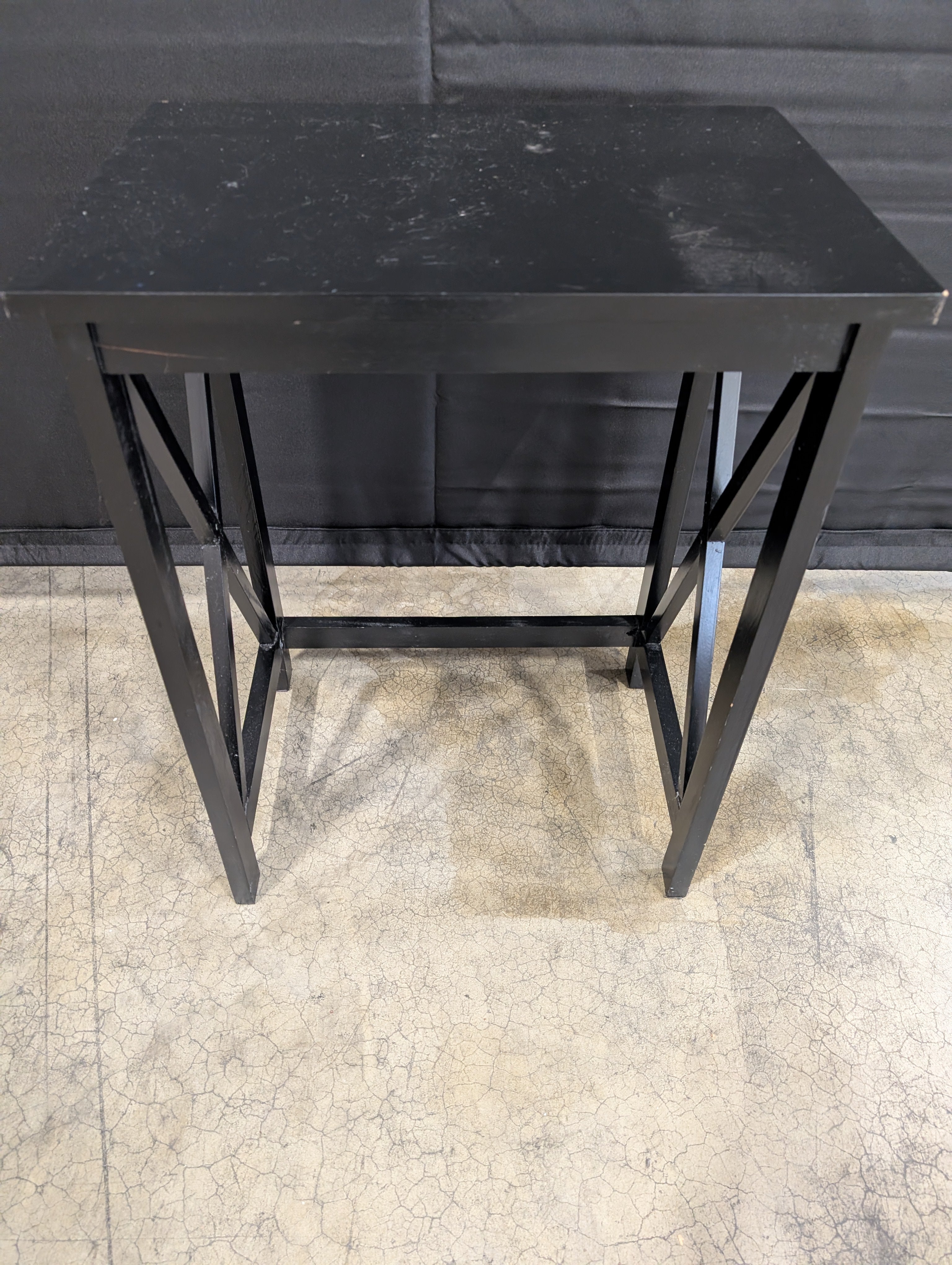Modern Black Geometric Accent Table