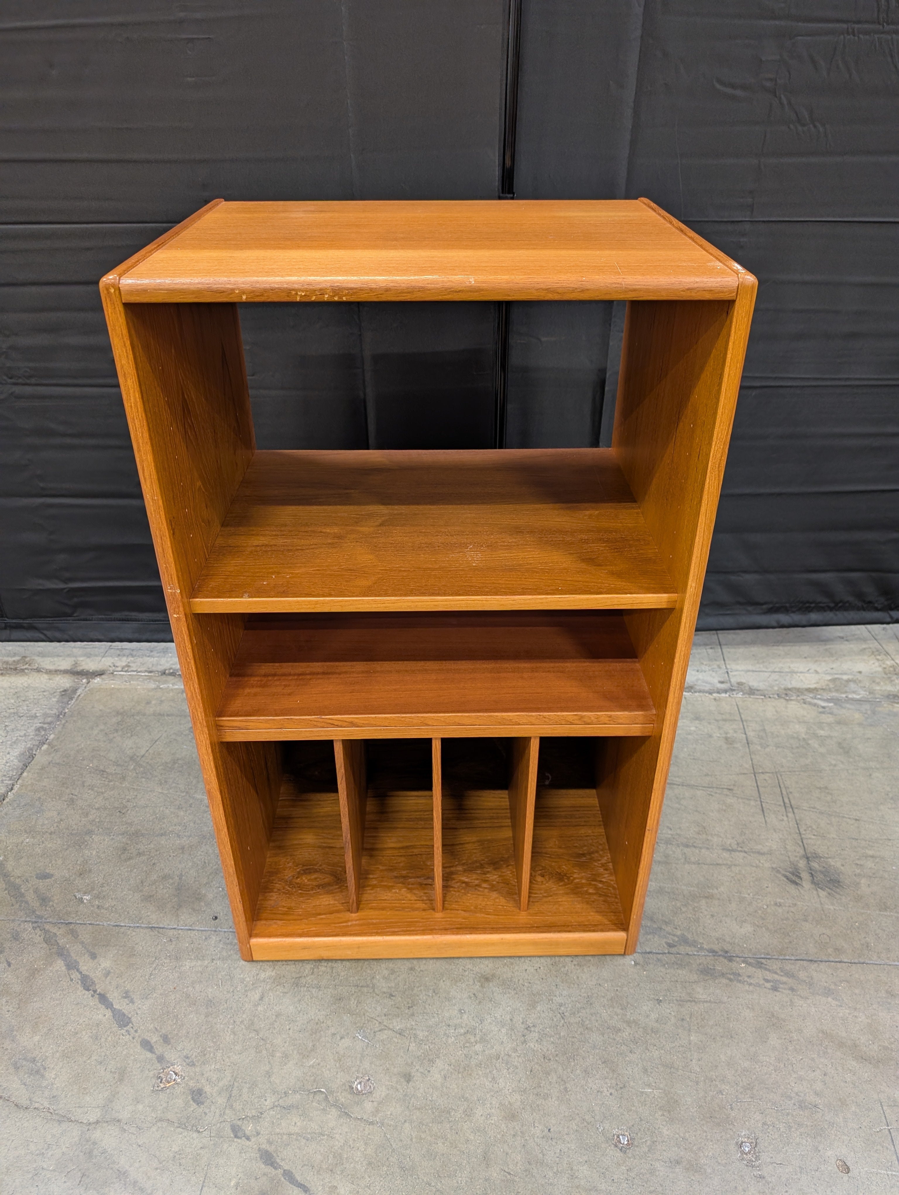 Made in Denmark Wooden Shelving Unit with Record Dividers