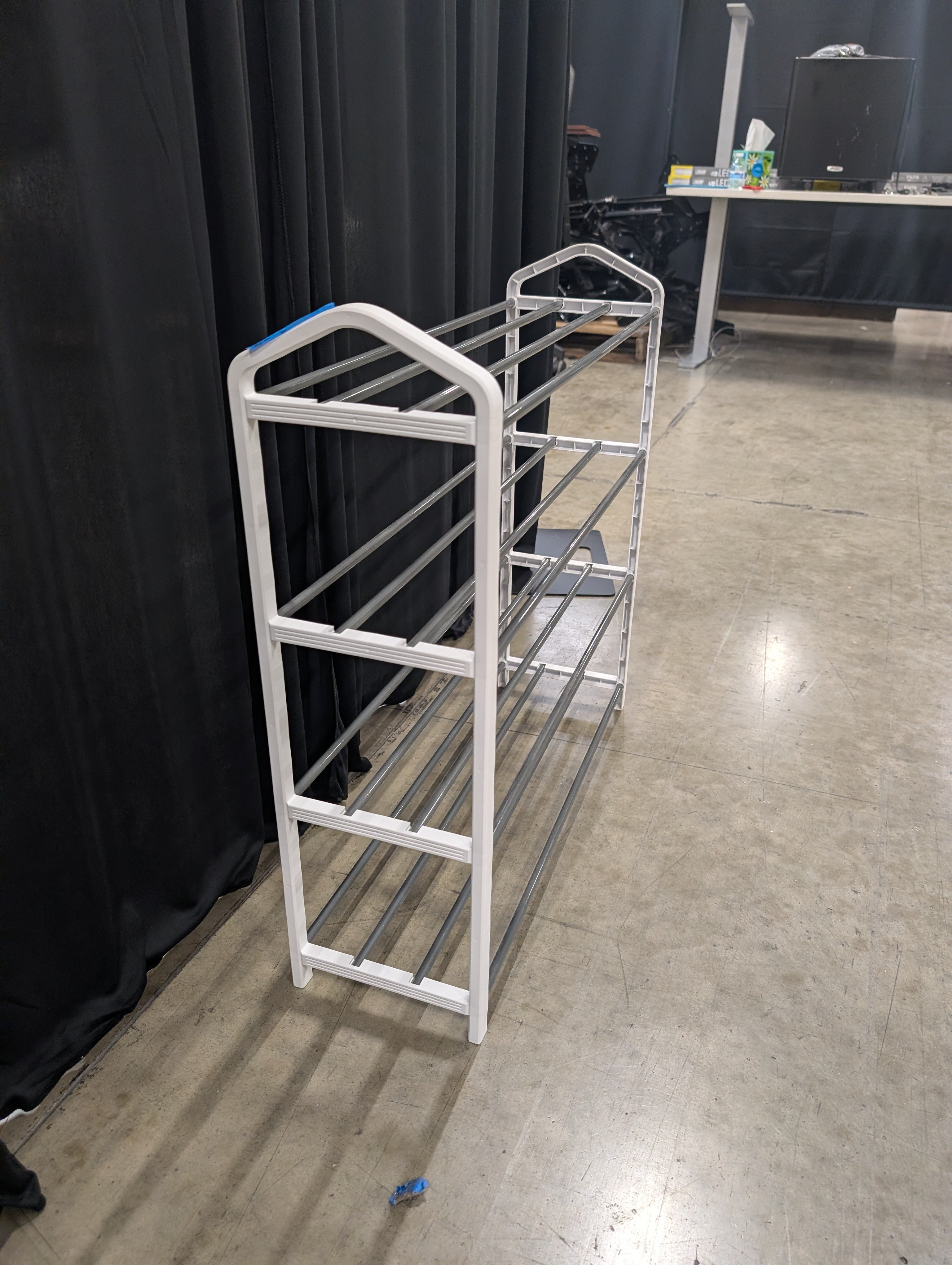 Four-Tier Metal and Plastic Shoe Rack