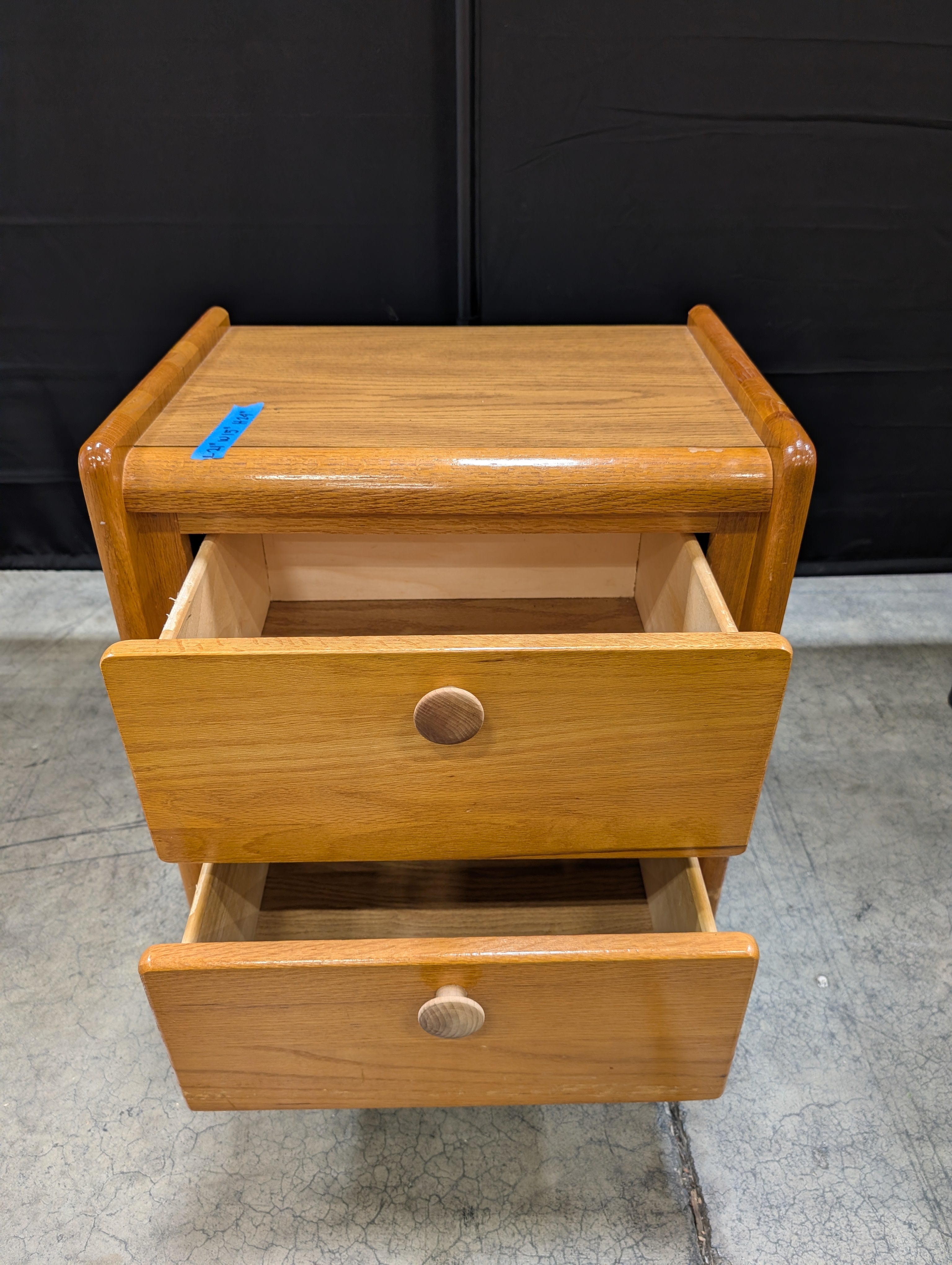 Classic Wooden Two-Drawer Nightstand