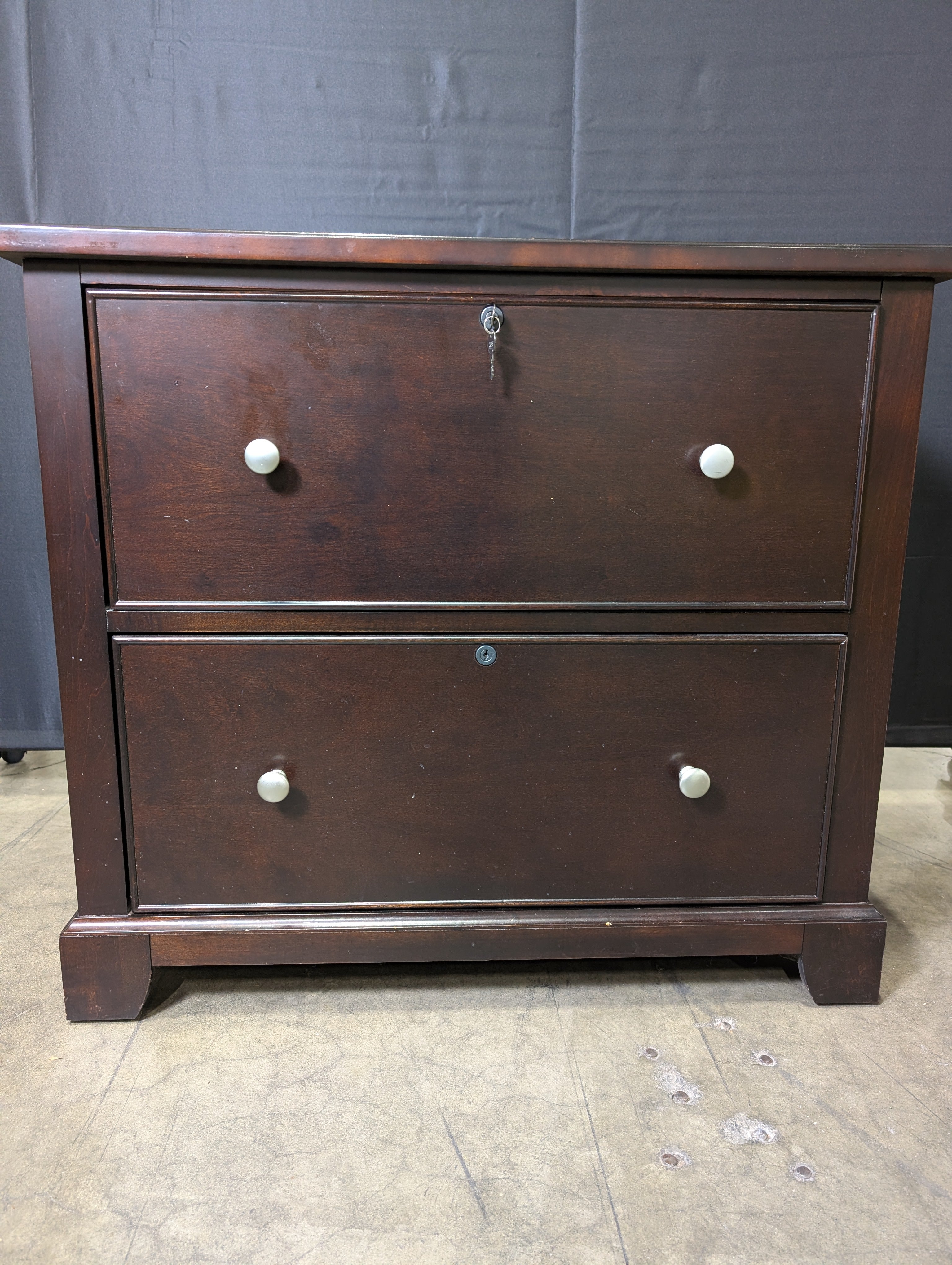 Two-Drawer Storage Cabinet with Lock