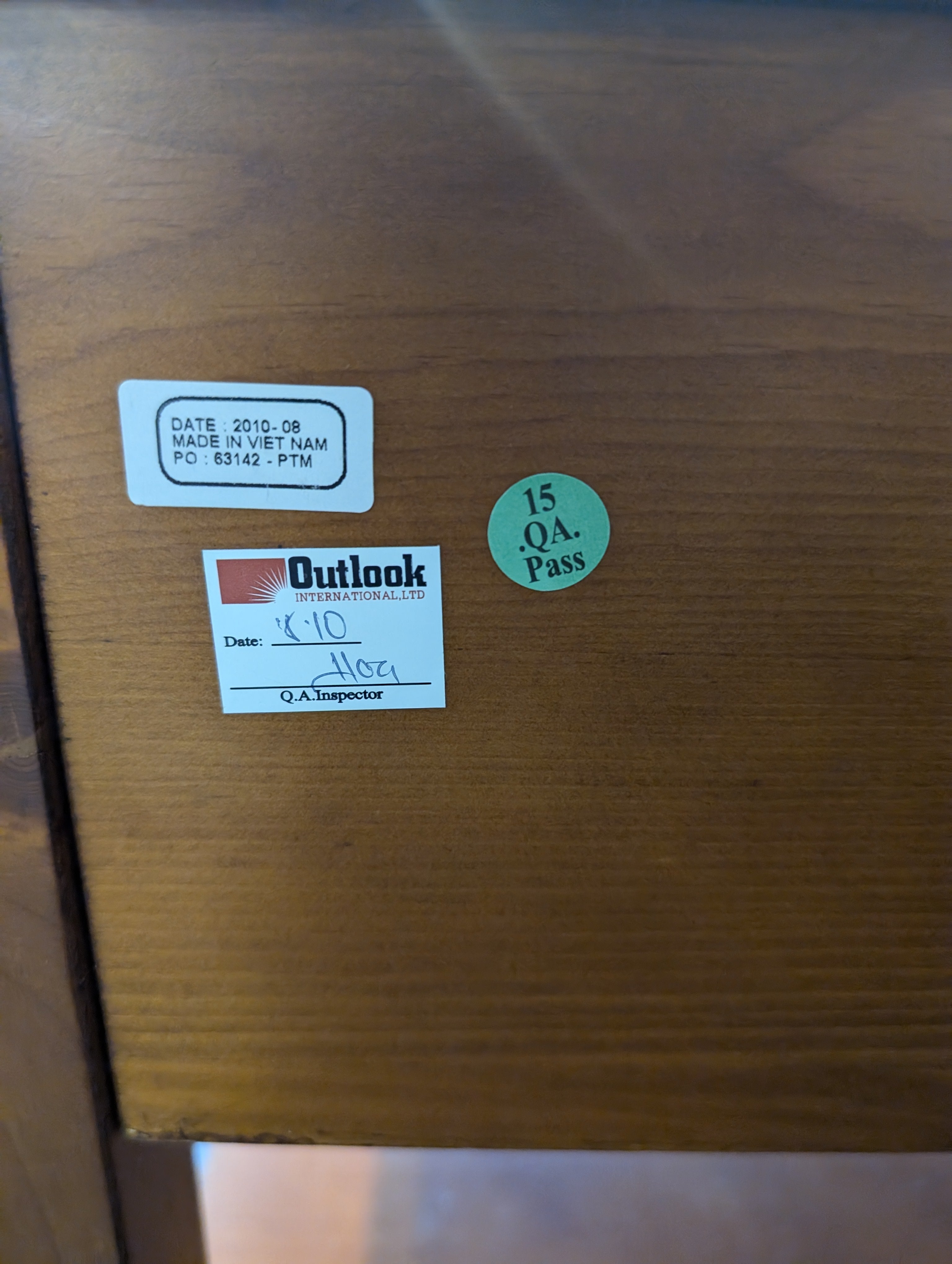 Rustic Wood Nightstand with Drawer and Shelf