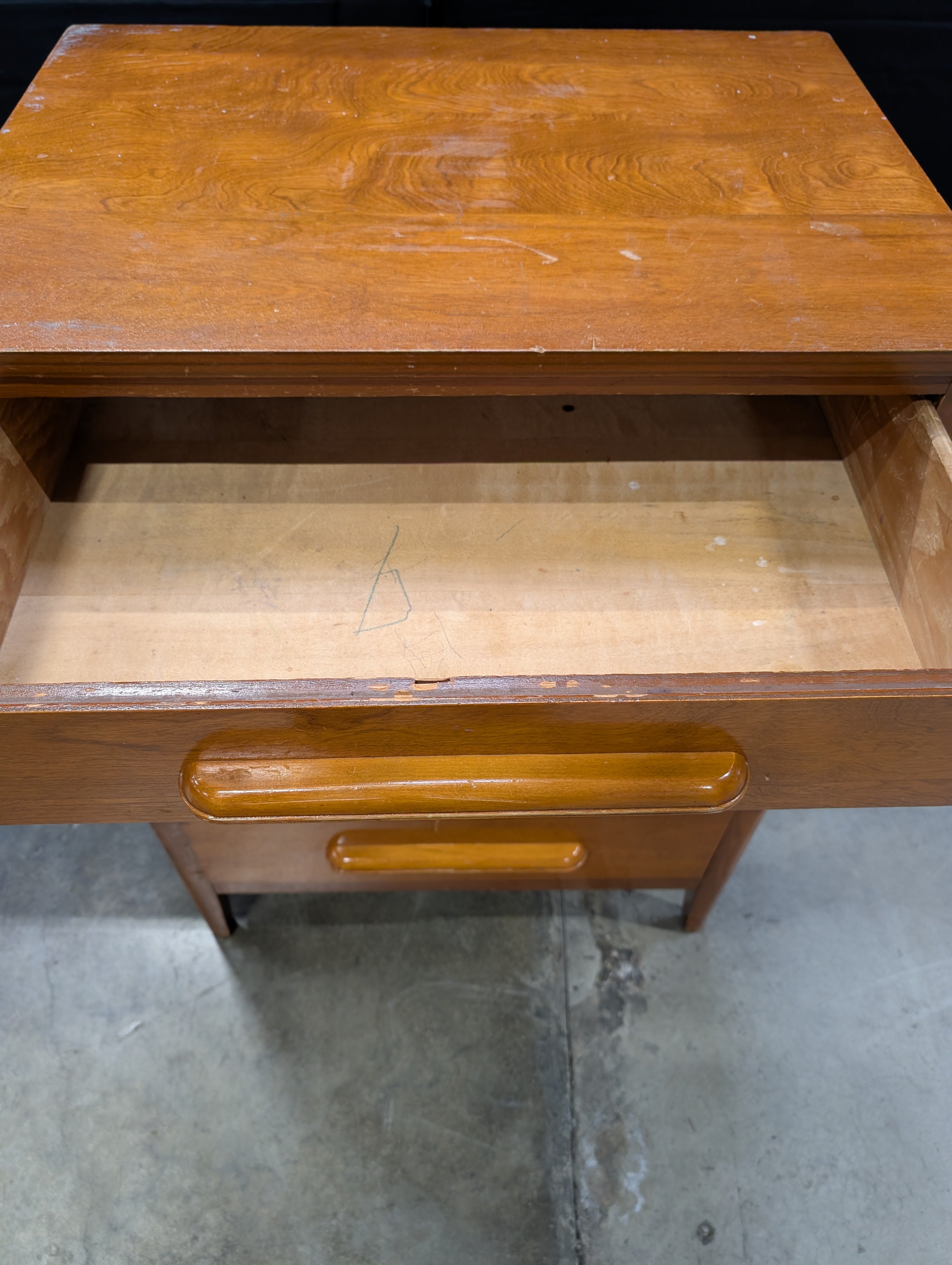 Vintage Mid-Century Style Three-Drawer Wood Dresser