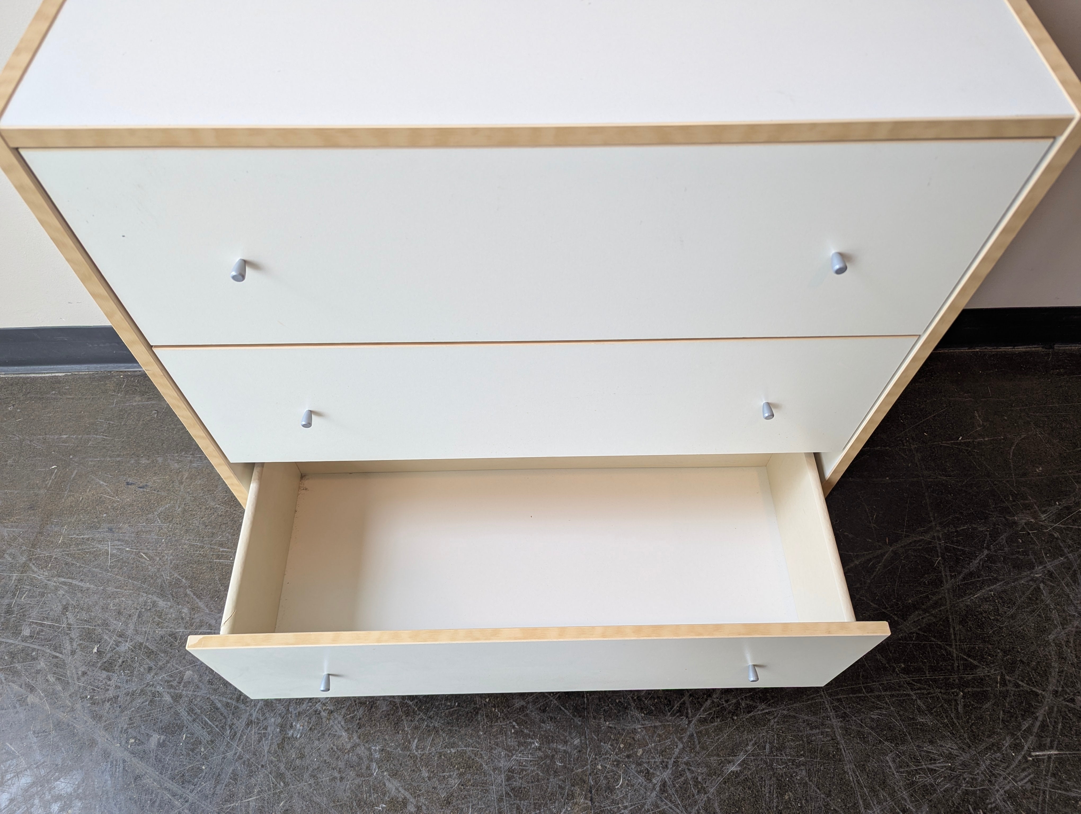 White Three Drawer Dresser
