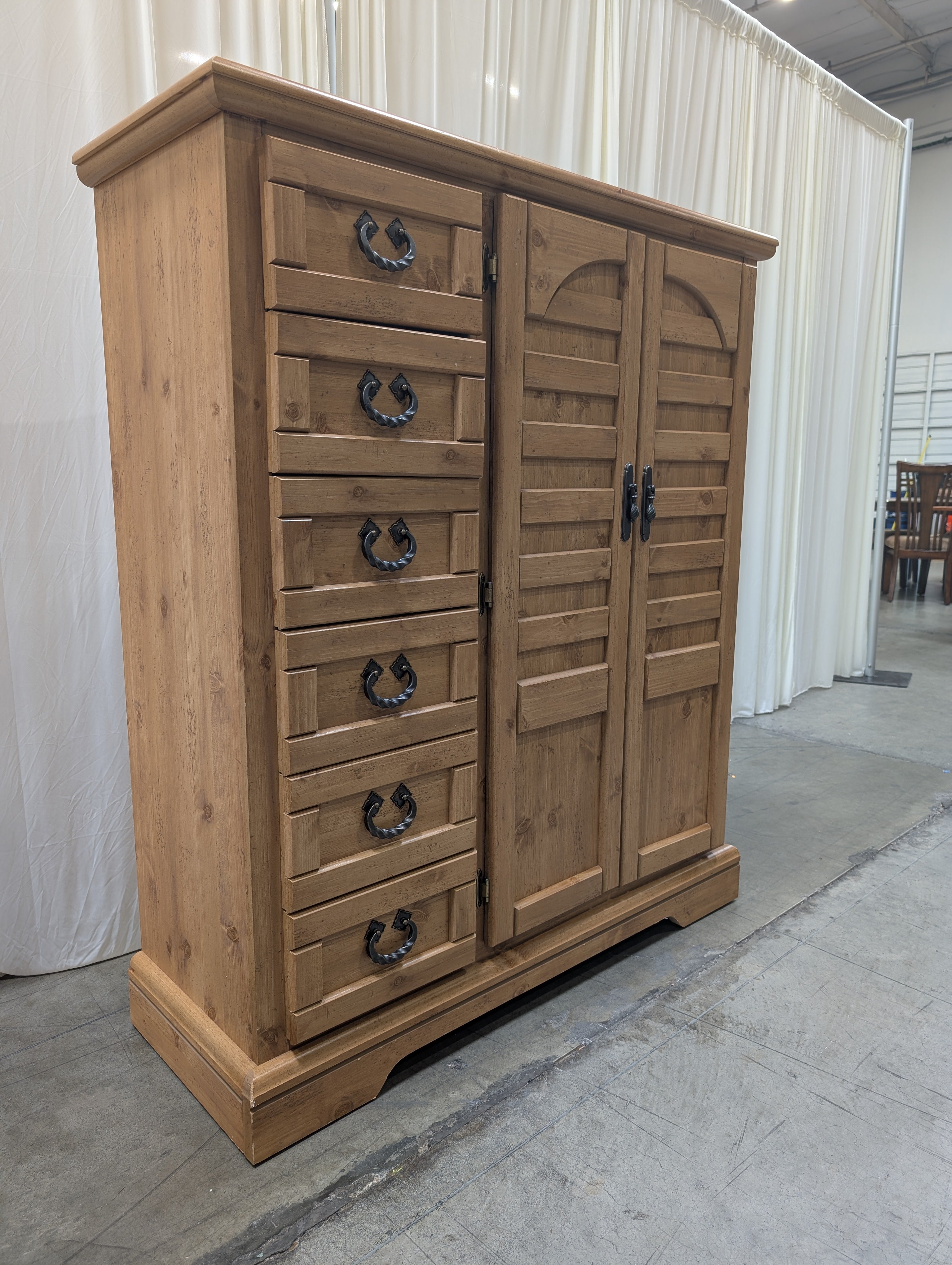 Natural Wood Multi-Drawer Cabinet