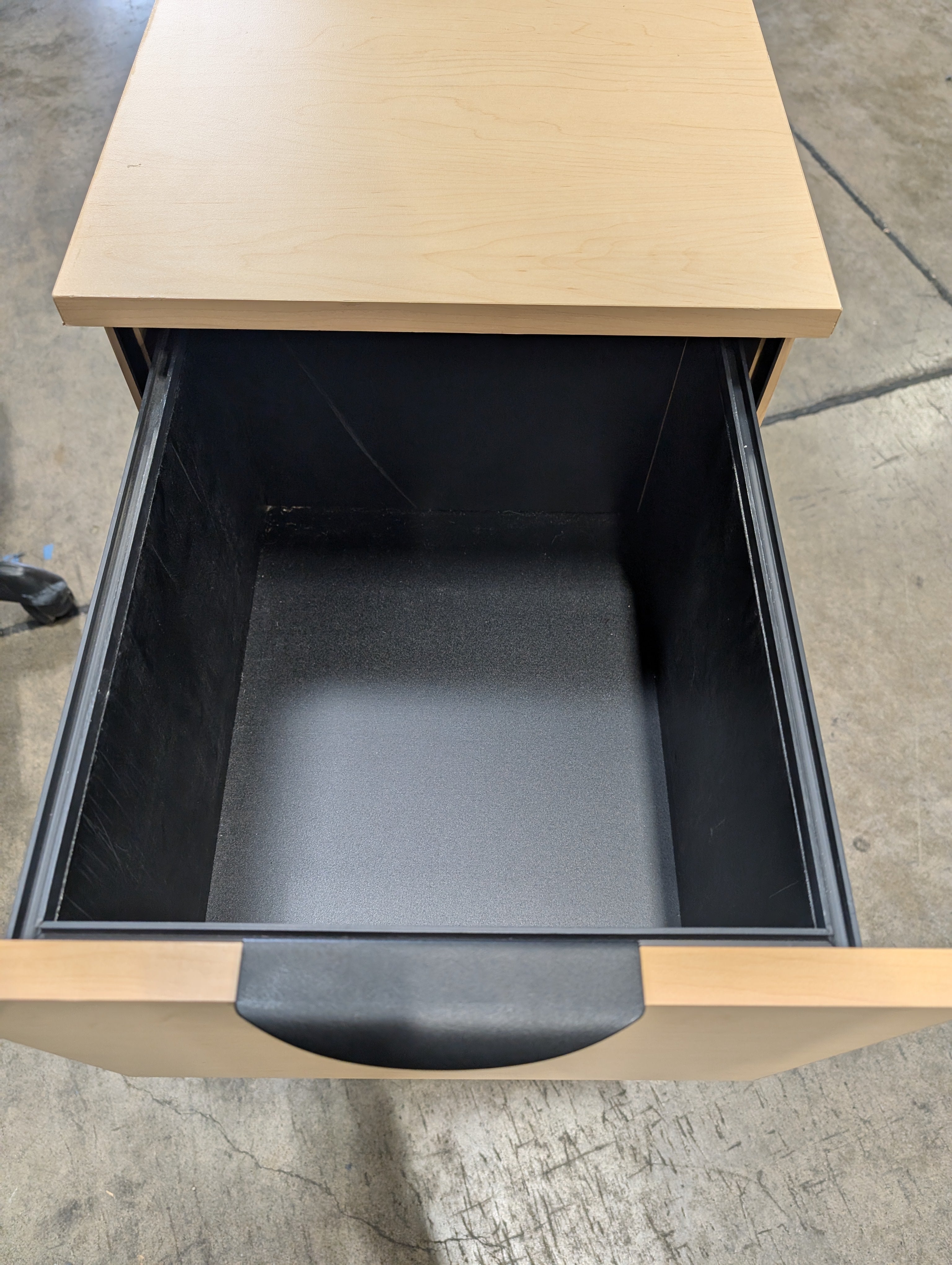Modern Light Wood Tone Two-Drawer Storage Cabinet