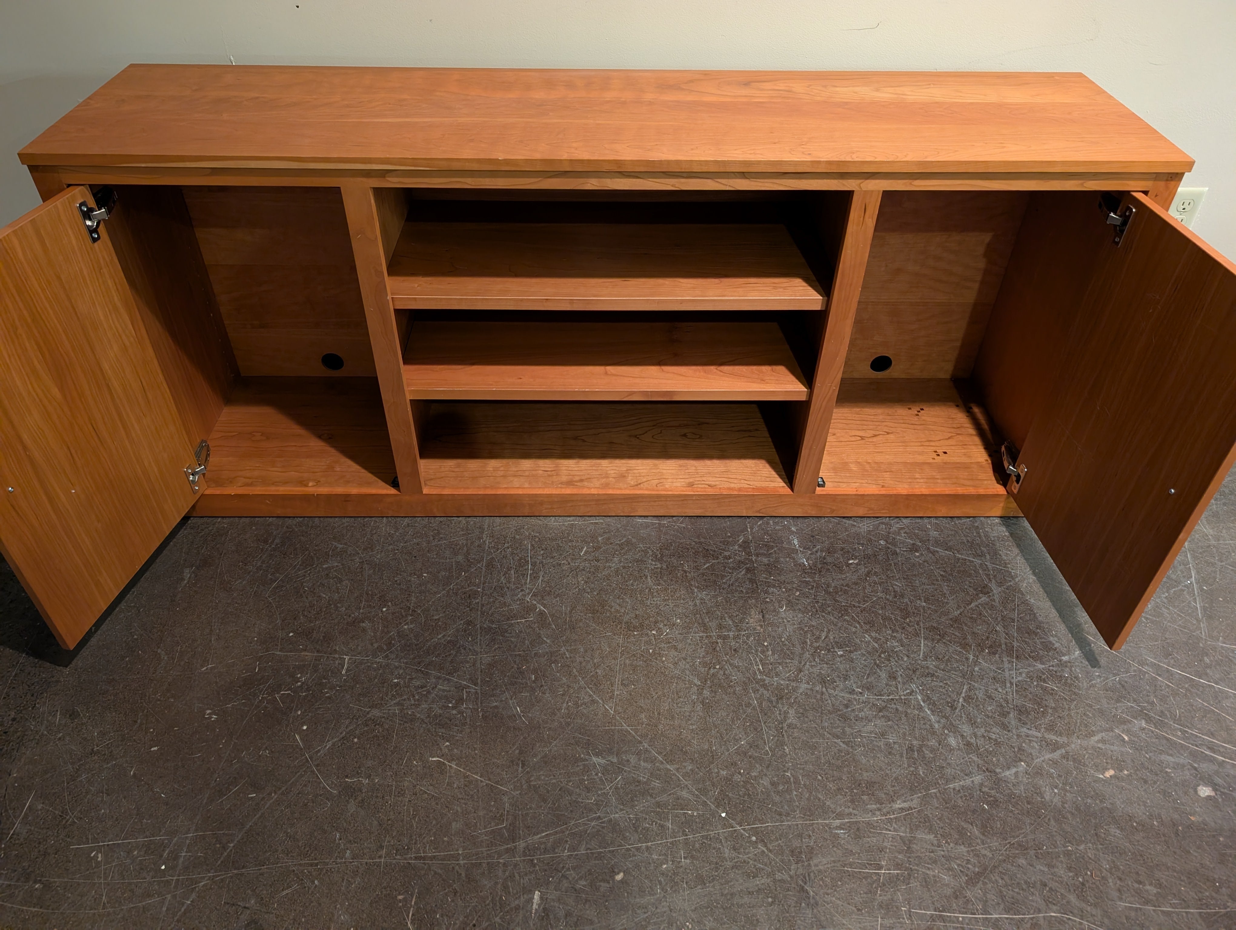 Spectra Wood Versatile Wooden Media Console with Storage