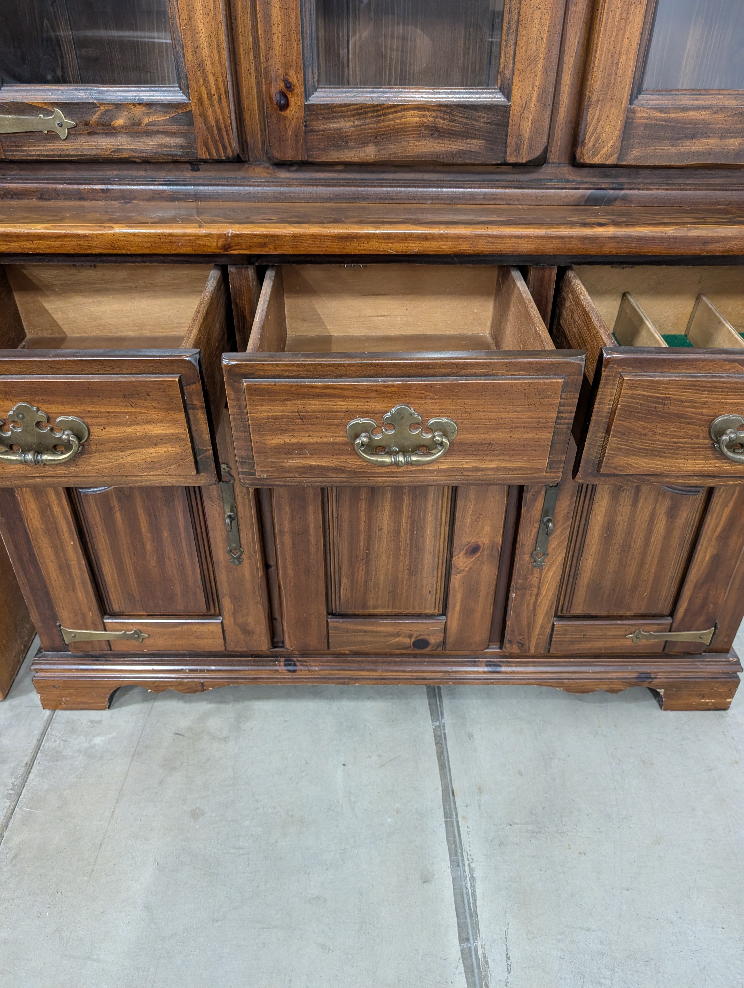 Virginia House Wood Display Hutch Cabinet