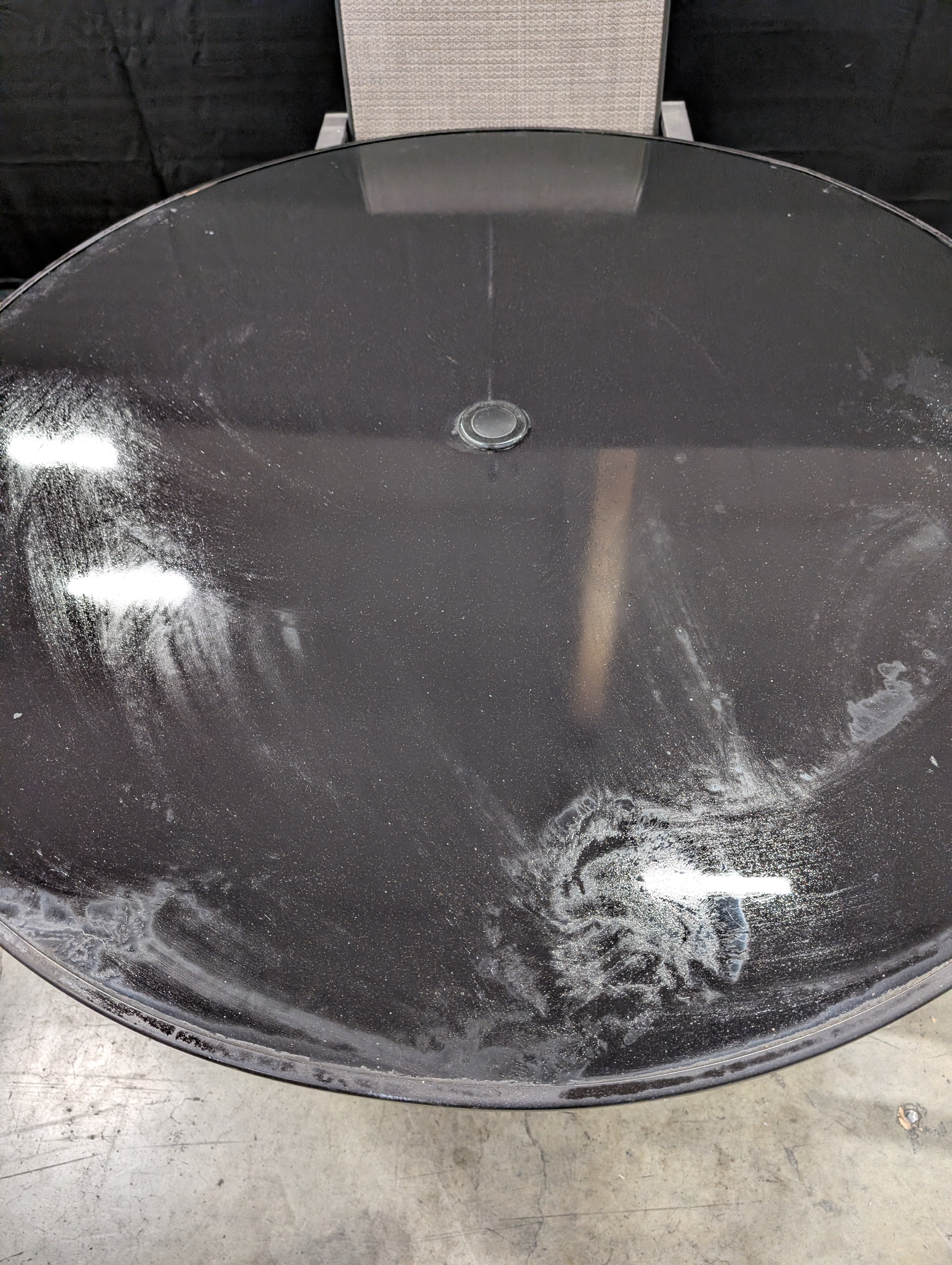 Modern Outdoor Patio Dining Set with Glass Top Table and Sling Chairs