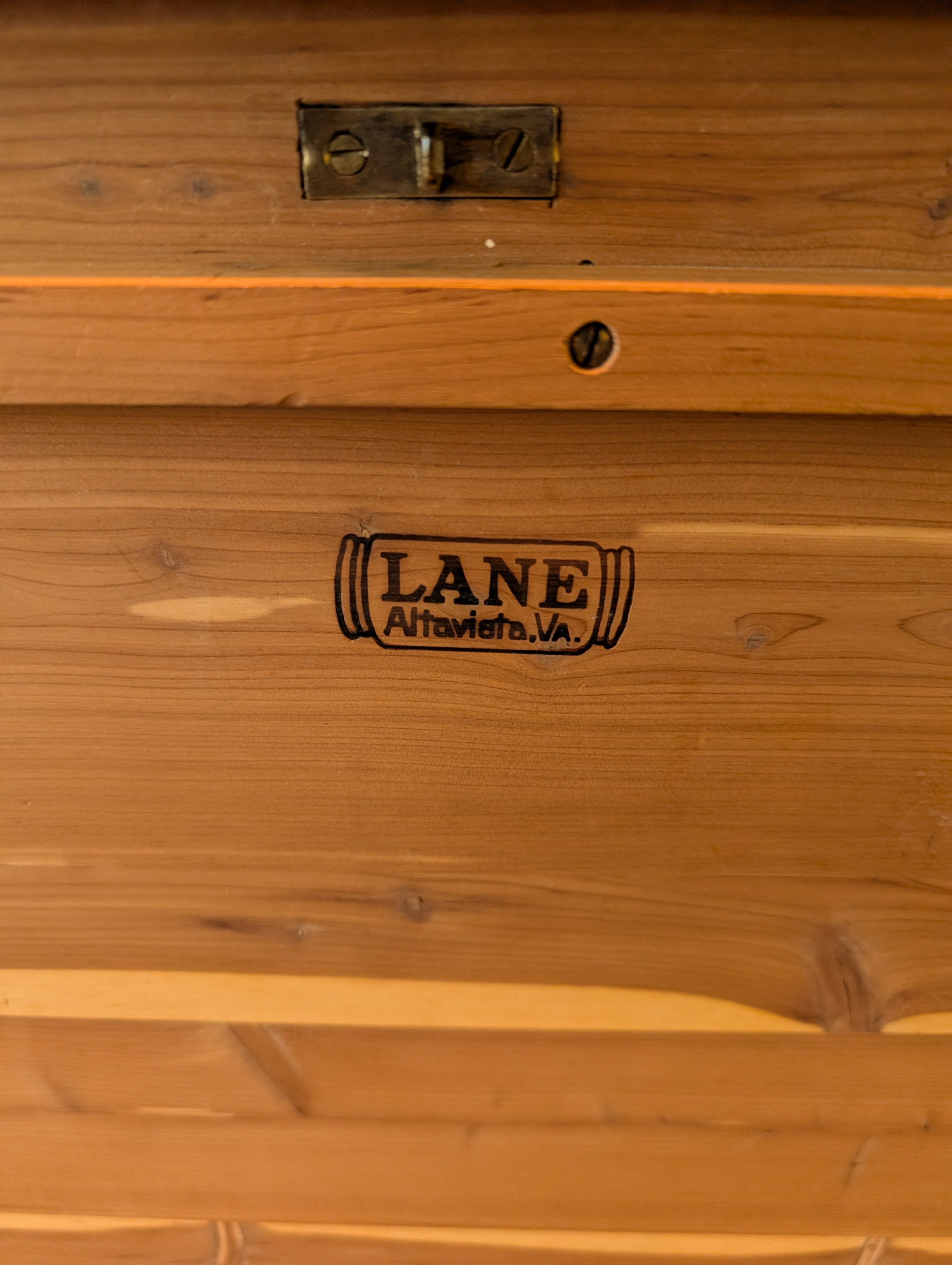 Vintage Lane Solid Cedar Wood Storage Chest with Black Upholstered Top