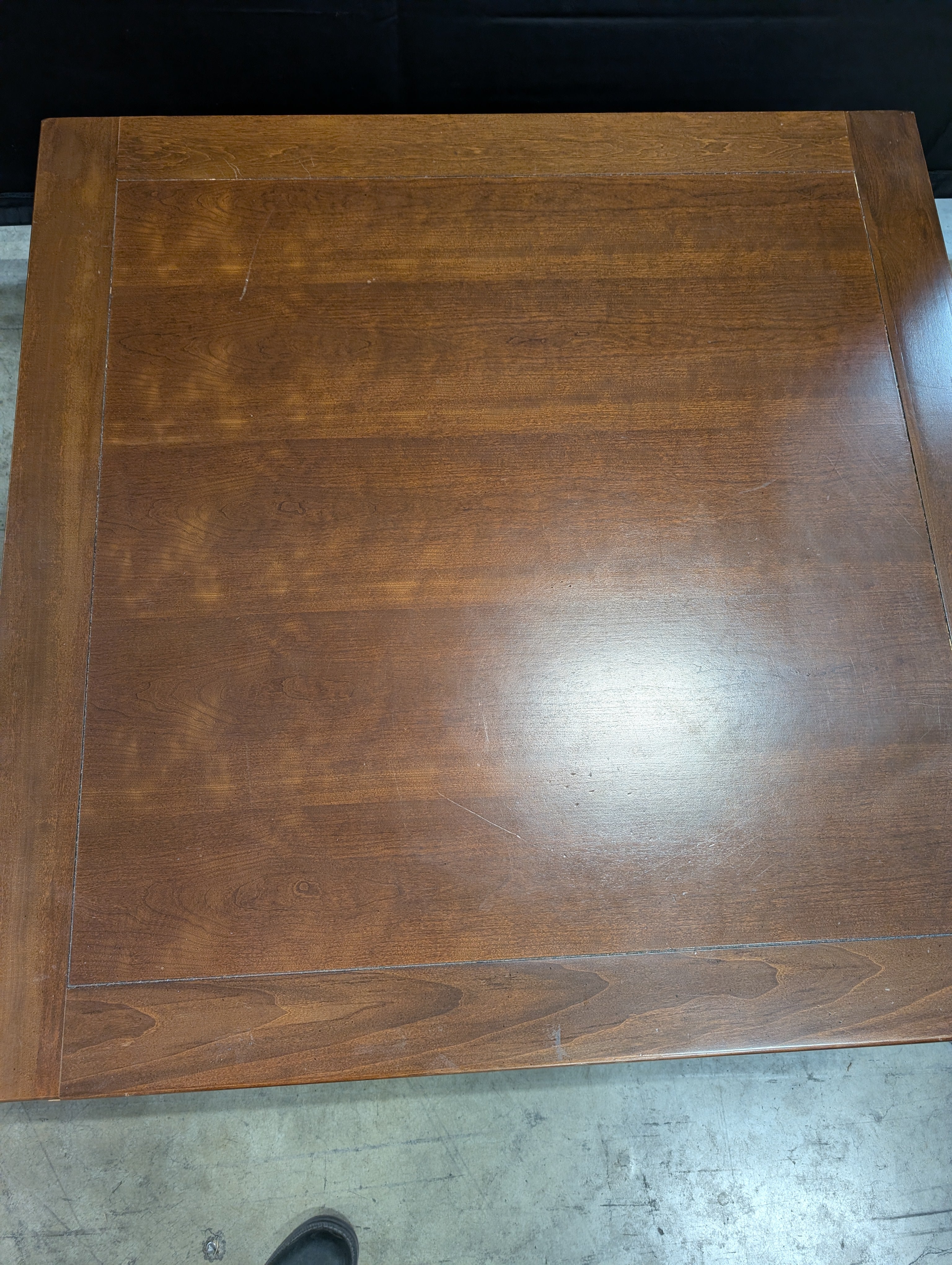 Green Two-Tone Square Wood Coffee Table
