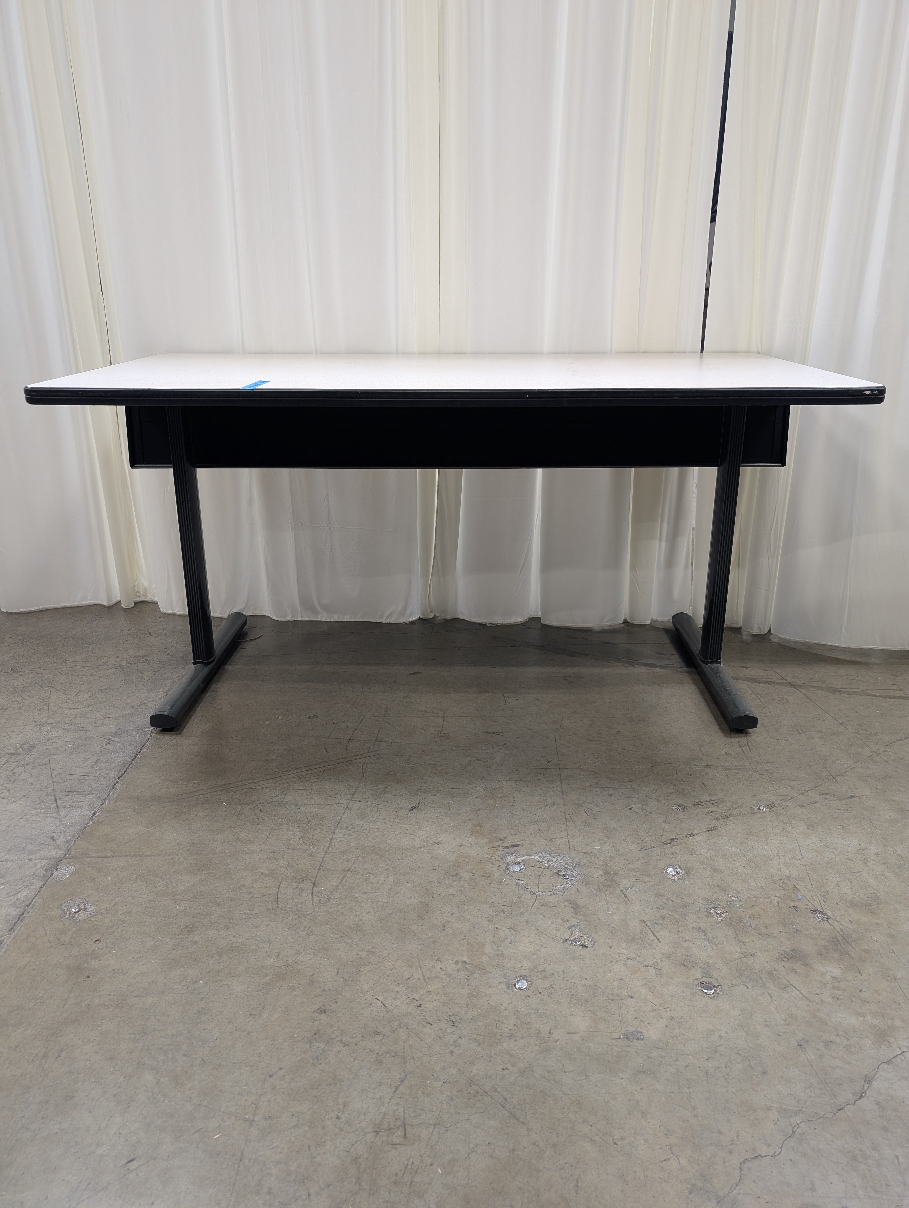 Light Beige Laminate Rectangular Table with Dark Edging