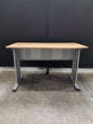 Light Wood-Look Laminate Desk with Metal Legs