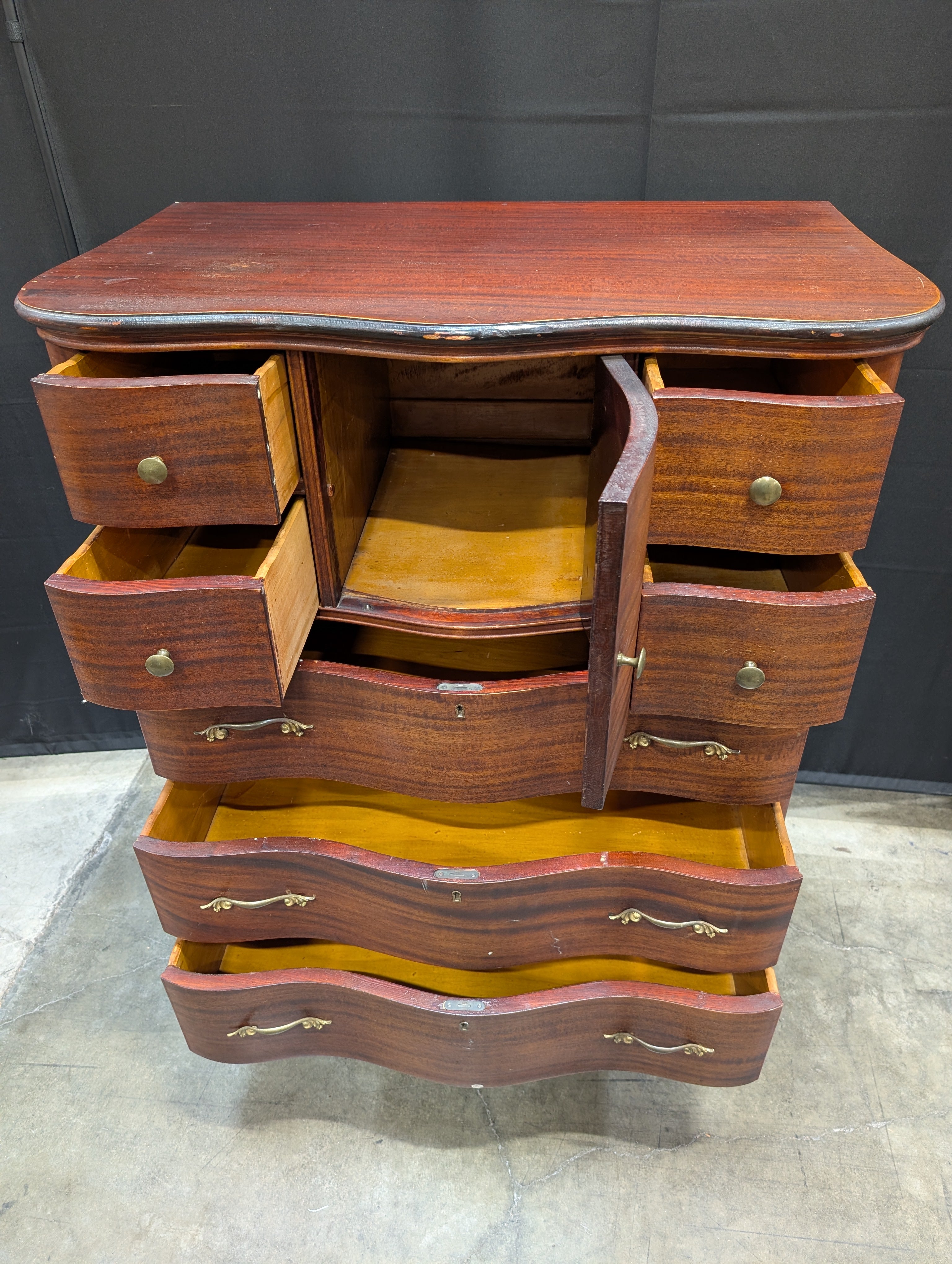 Woodard Furniture Company Vintage Chest of Drawers with Curved Front