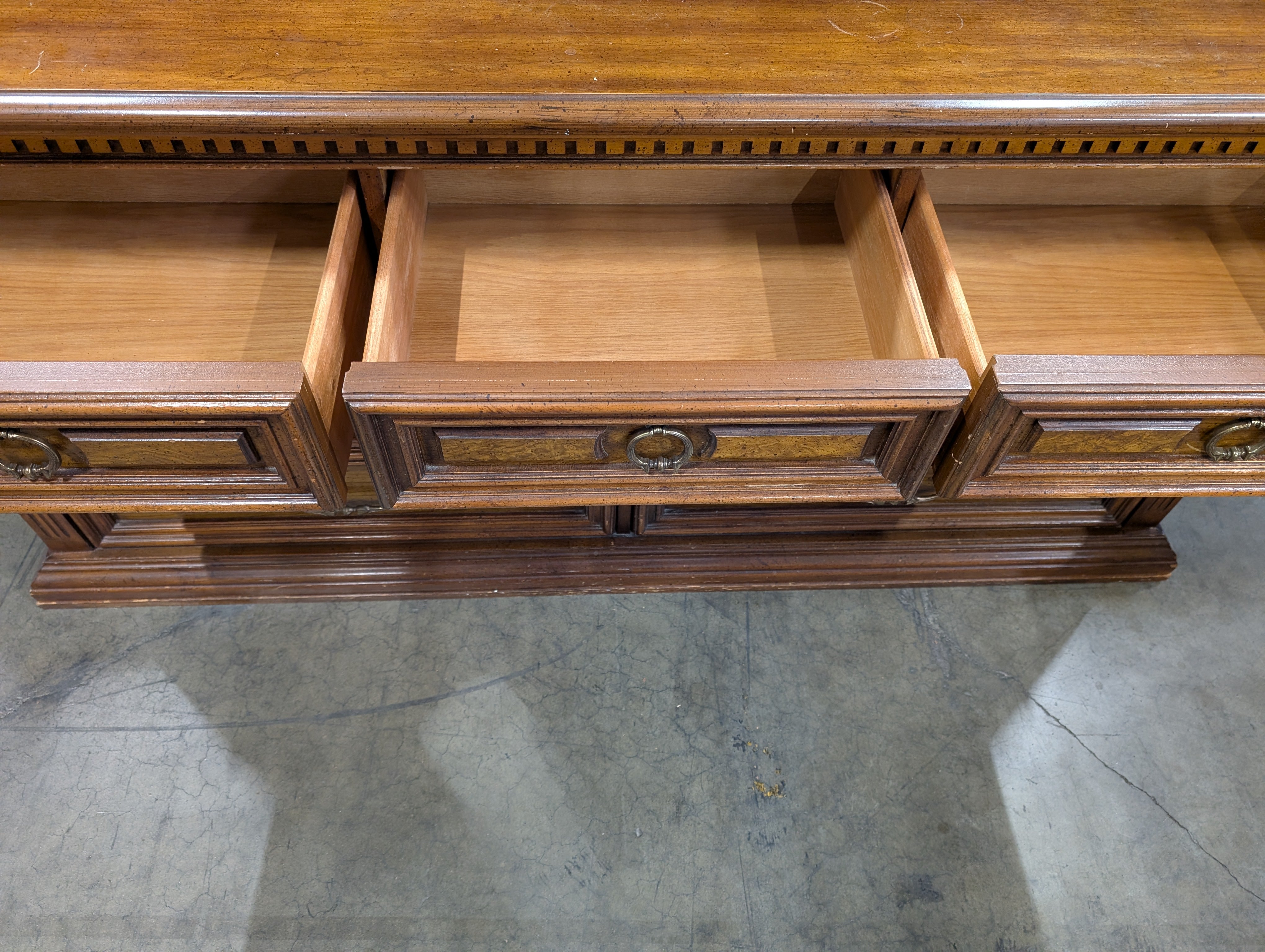 Traditional Dark Wood Seven-Drawer Dresser (NO MIRROR)