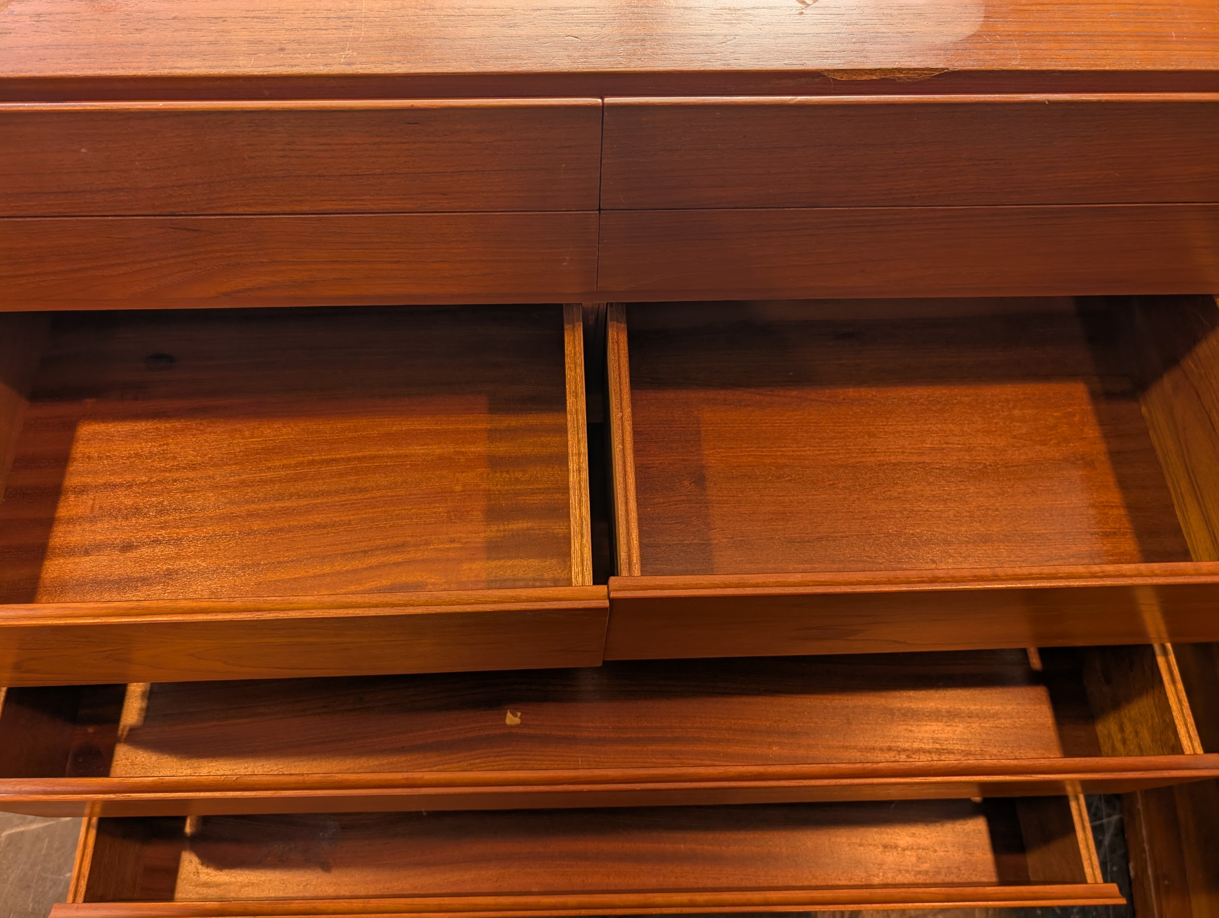 Danish Control Contemporary Wood 10 Drawer Chest