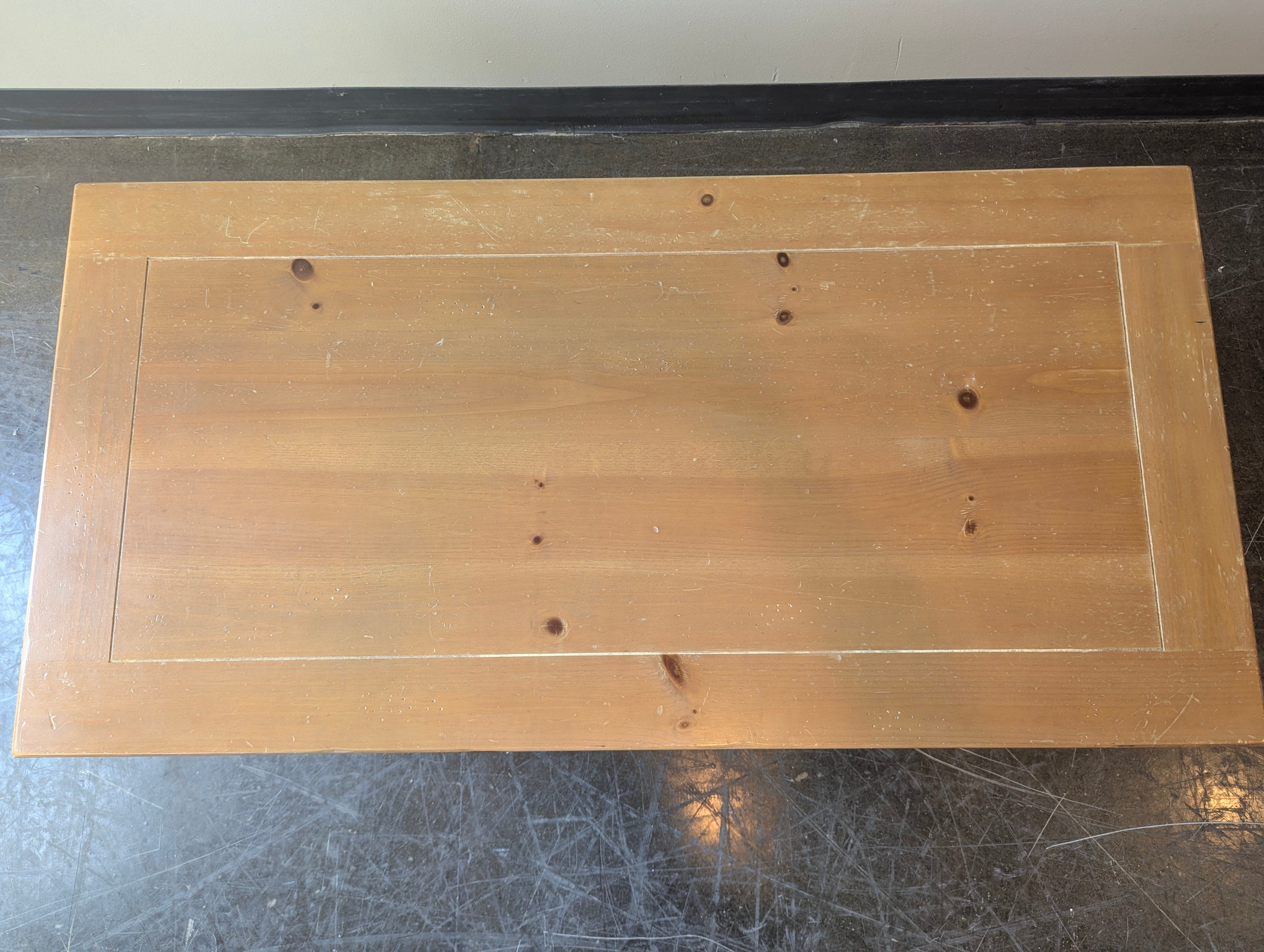 Simple Light Pine Wood Coffee Table in Made in the USA