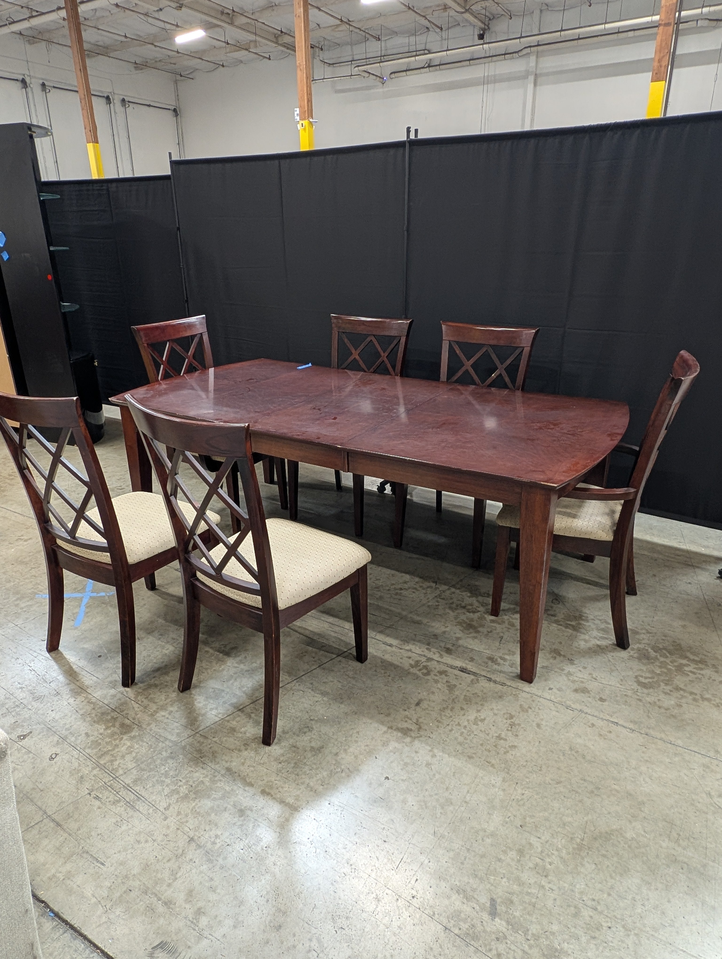 Substantial Dark Wood Hamilton & Spill Furniture Dining set with Six Chairs