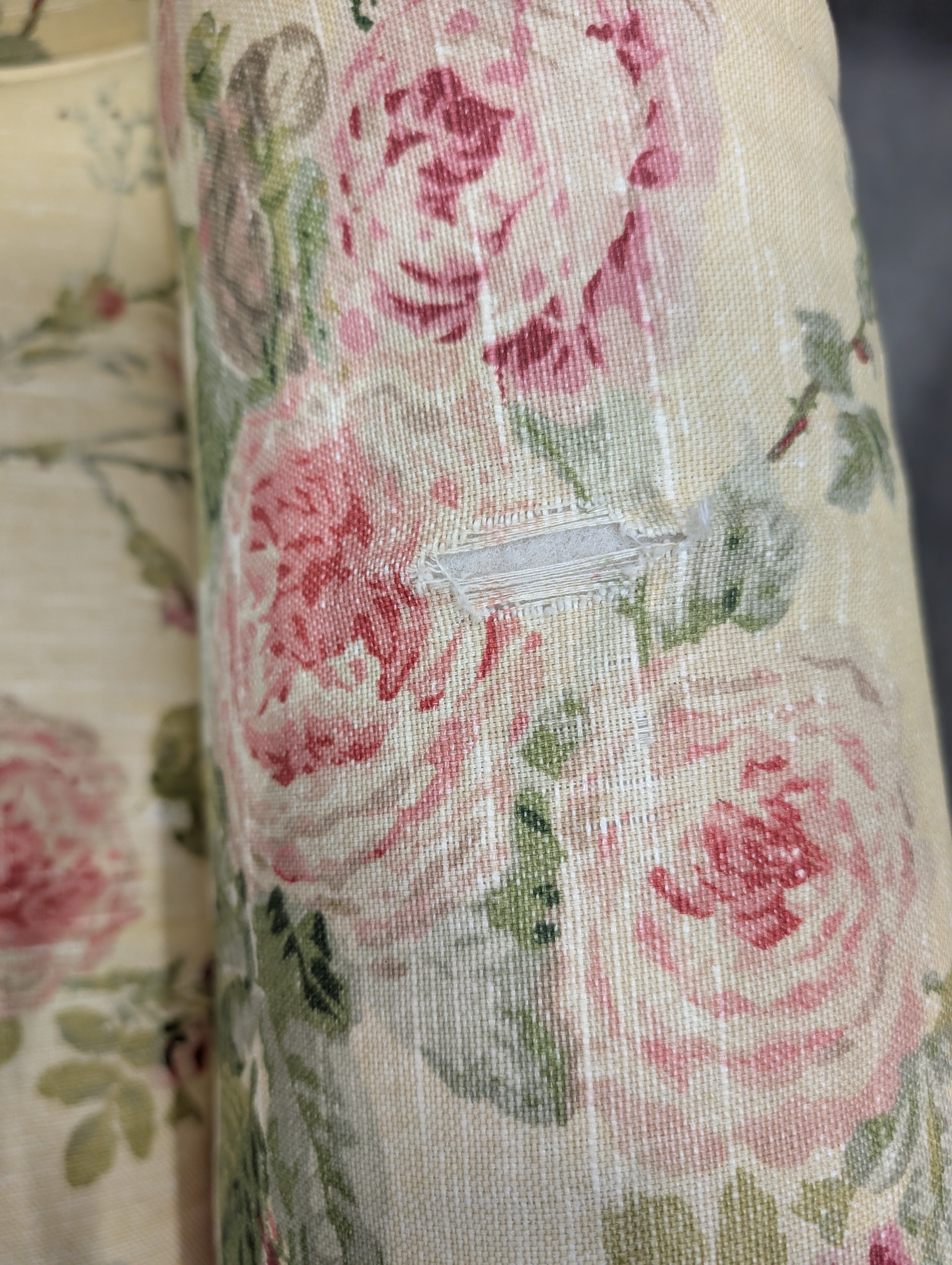 Ethan Allen Floral Wingback Chair