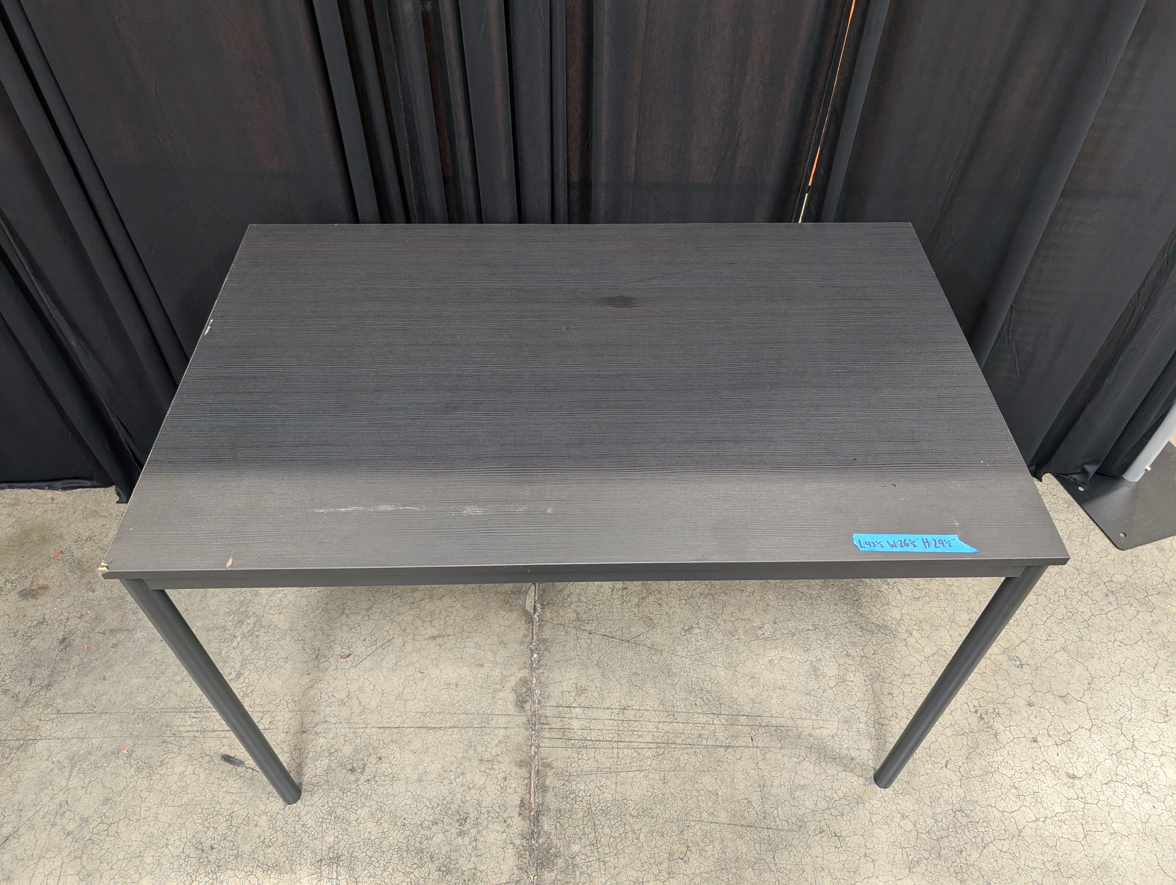 Simple Dark Grey Rectangular Desk
