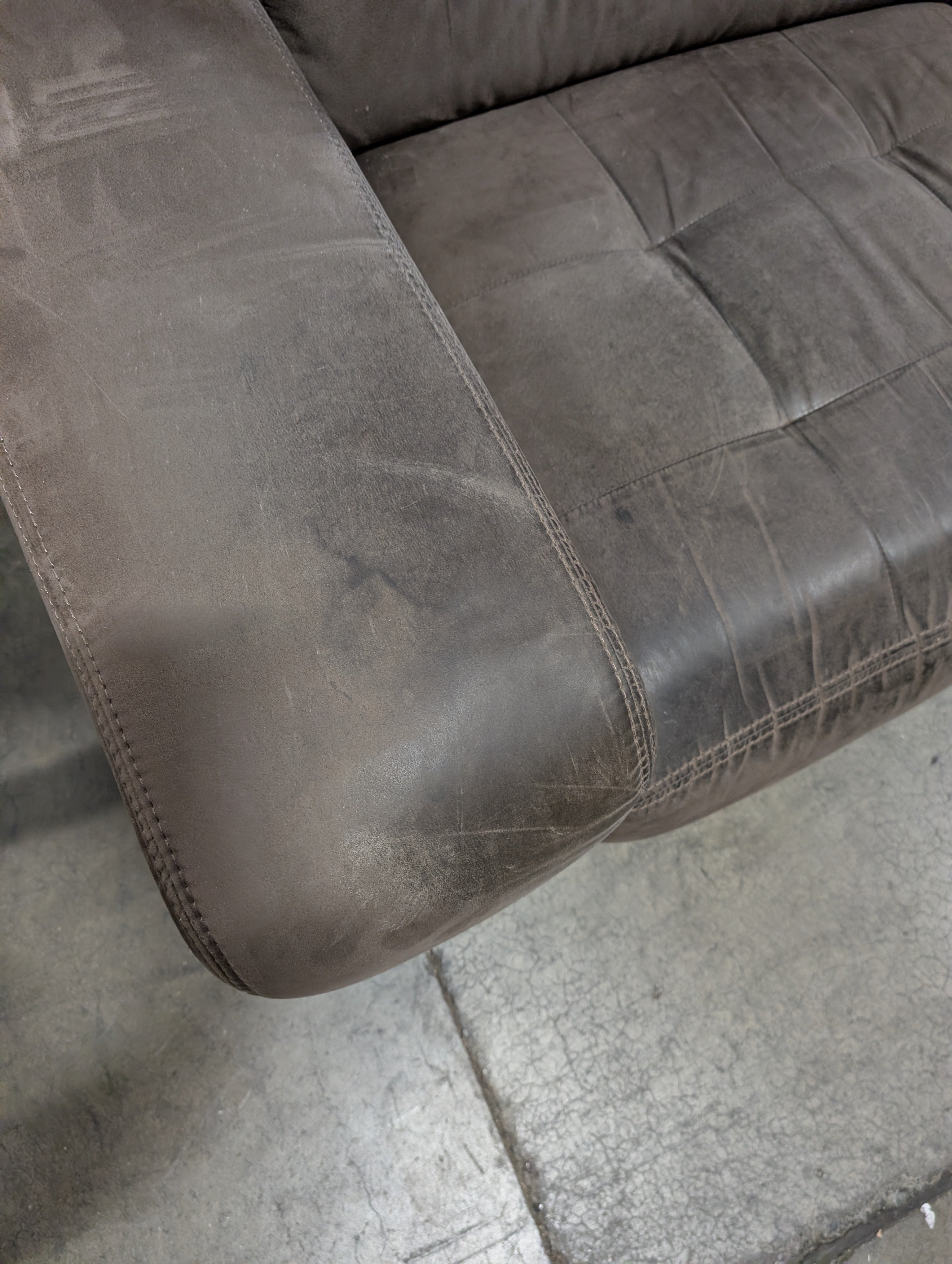Spacious Dark Brown Upholstered Sectional Sofa