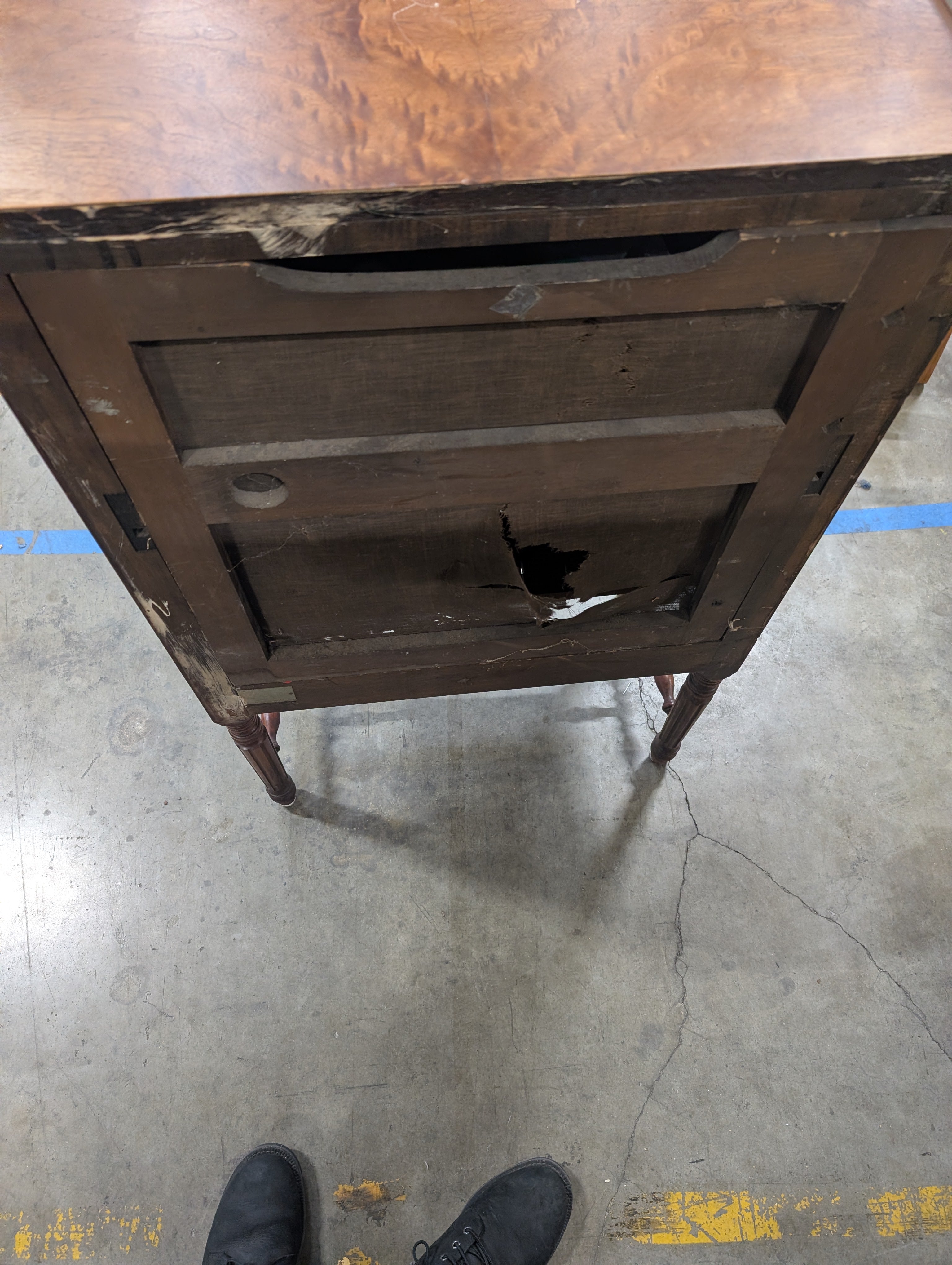 Vintage Carved Wood Radio Cabinet with Double Doors