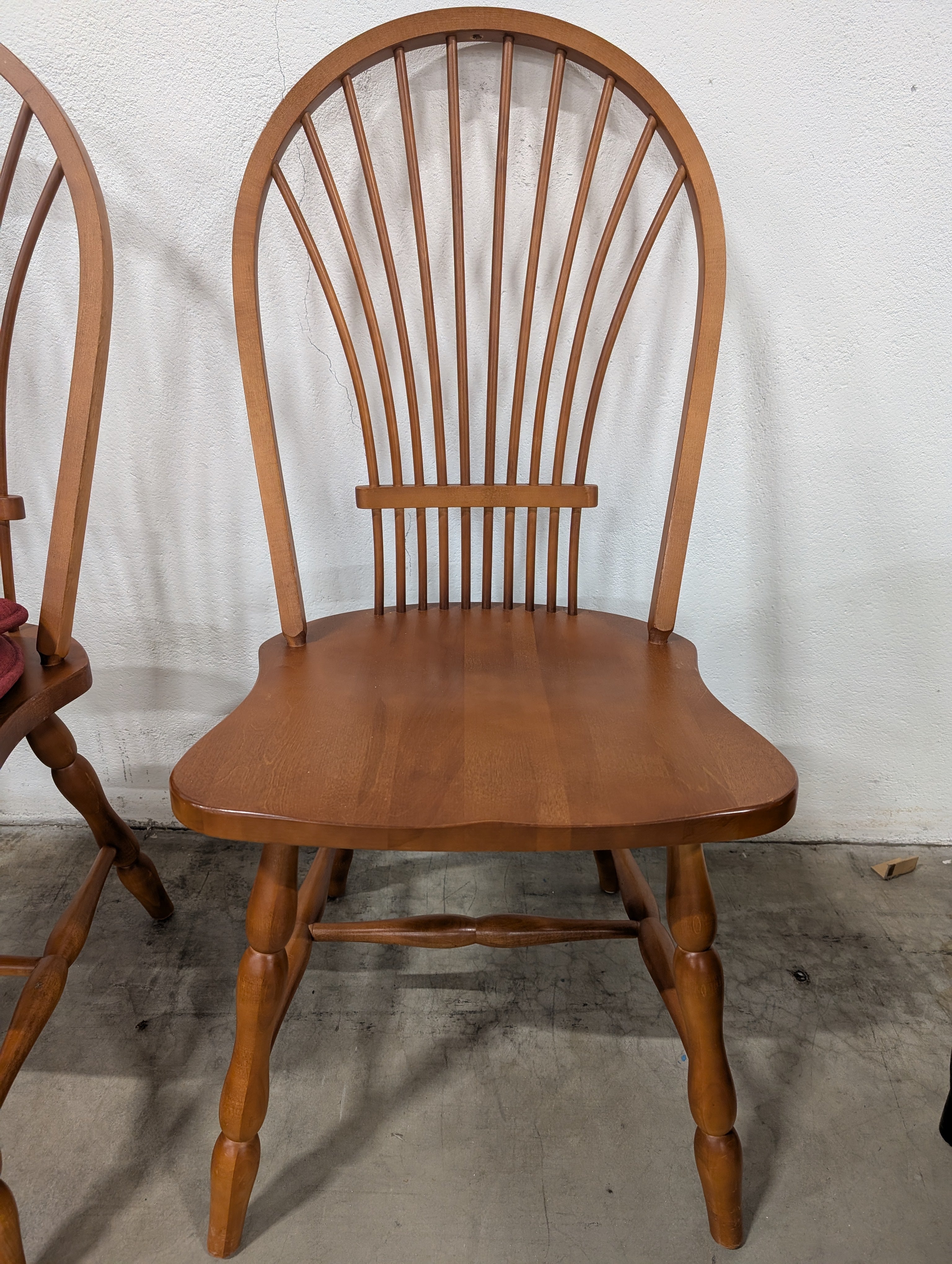 Set of six - Classic Windsor Style Wooden Dining Chairs