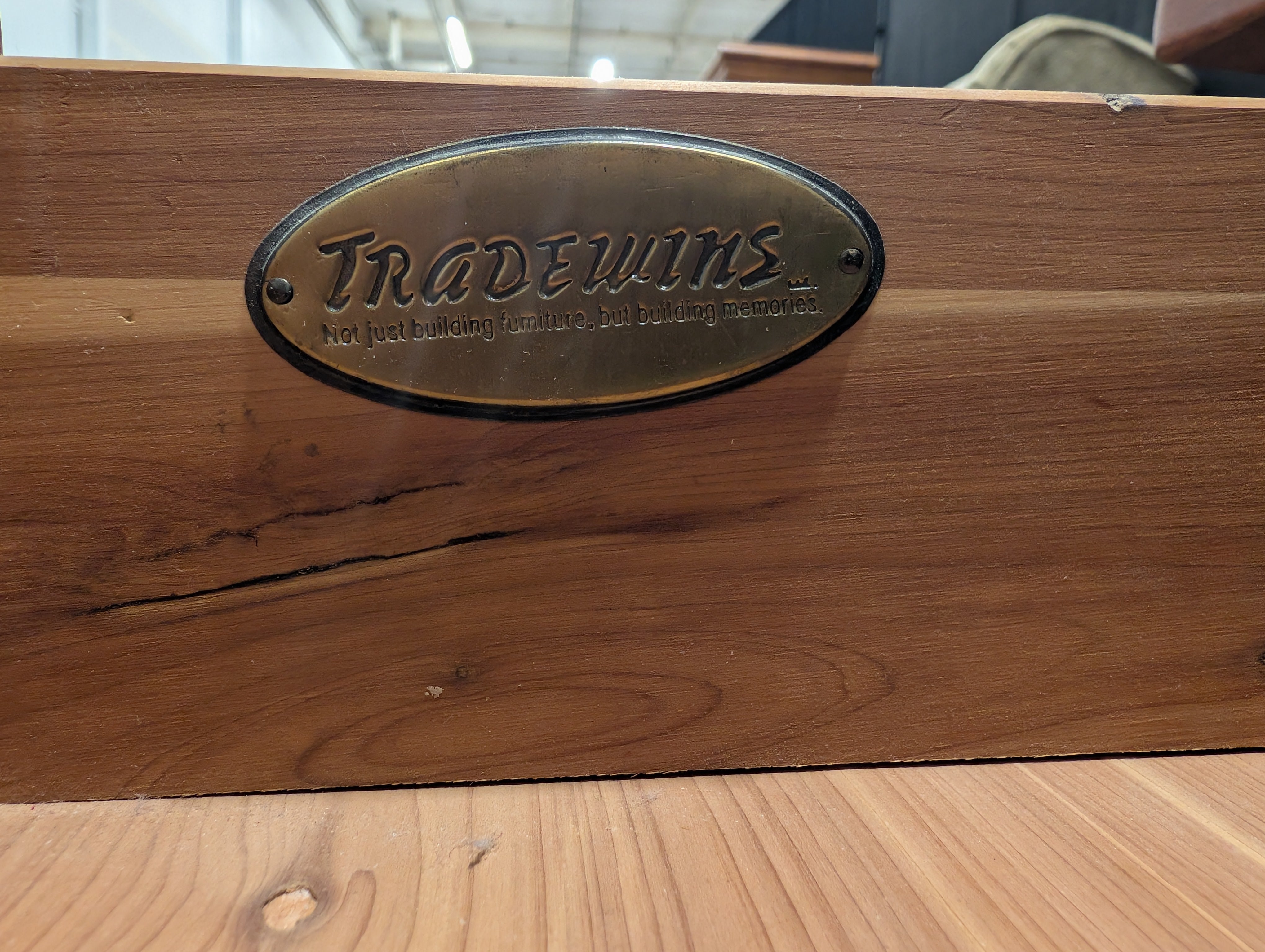 Tradewins Warm Brown Wood Nightstand with Drawer