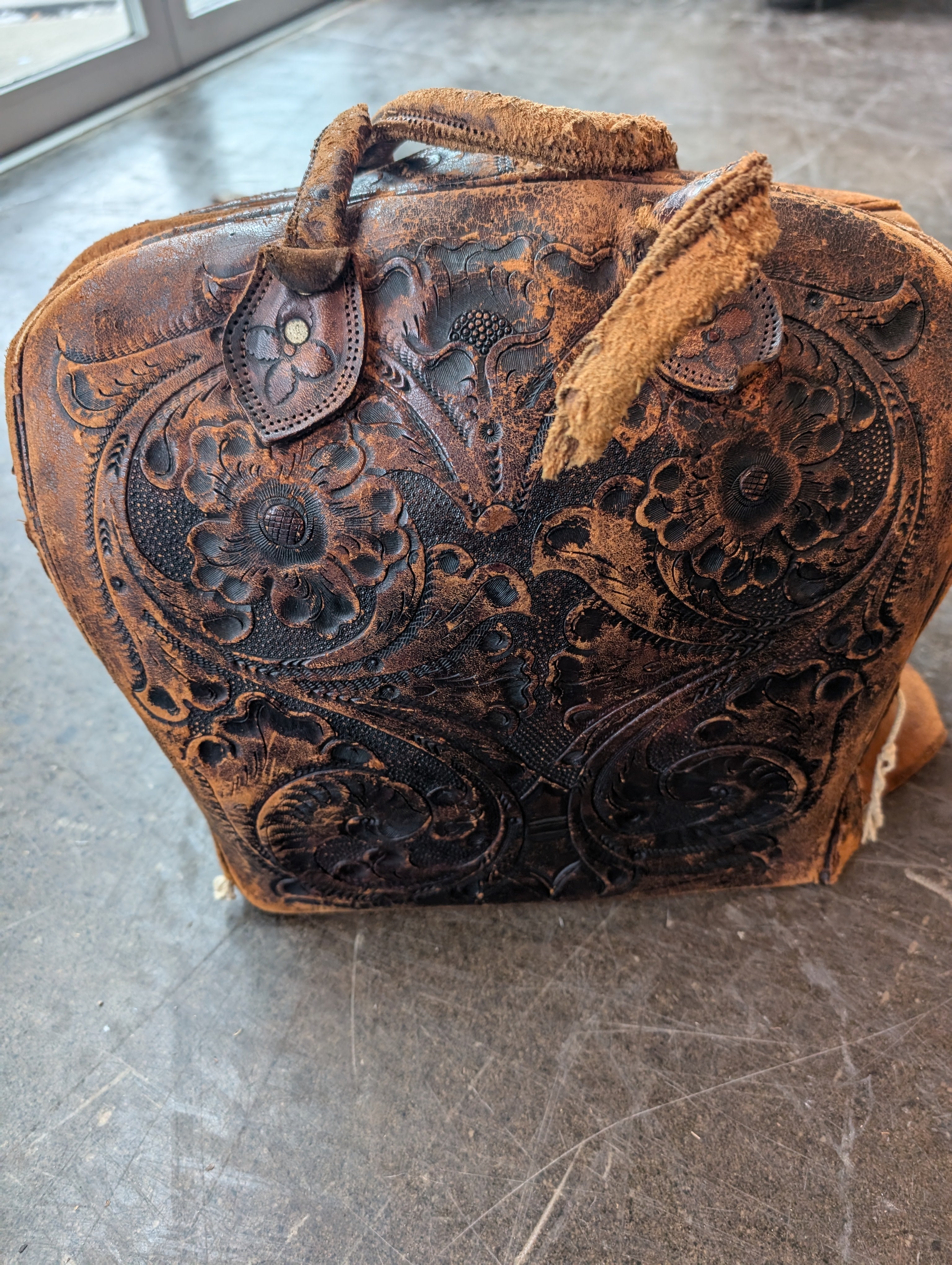 Ebonite Bowling Ball with Textured Brown Carry Bag