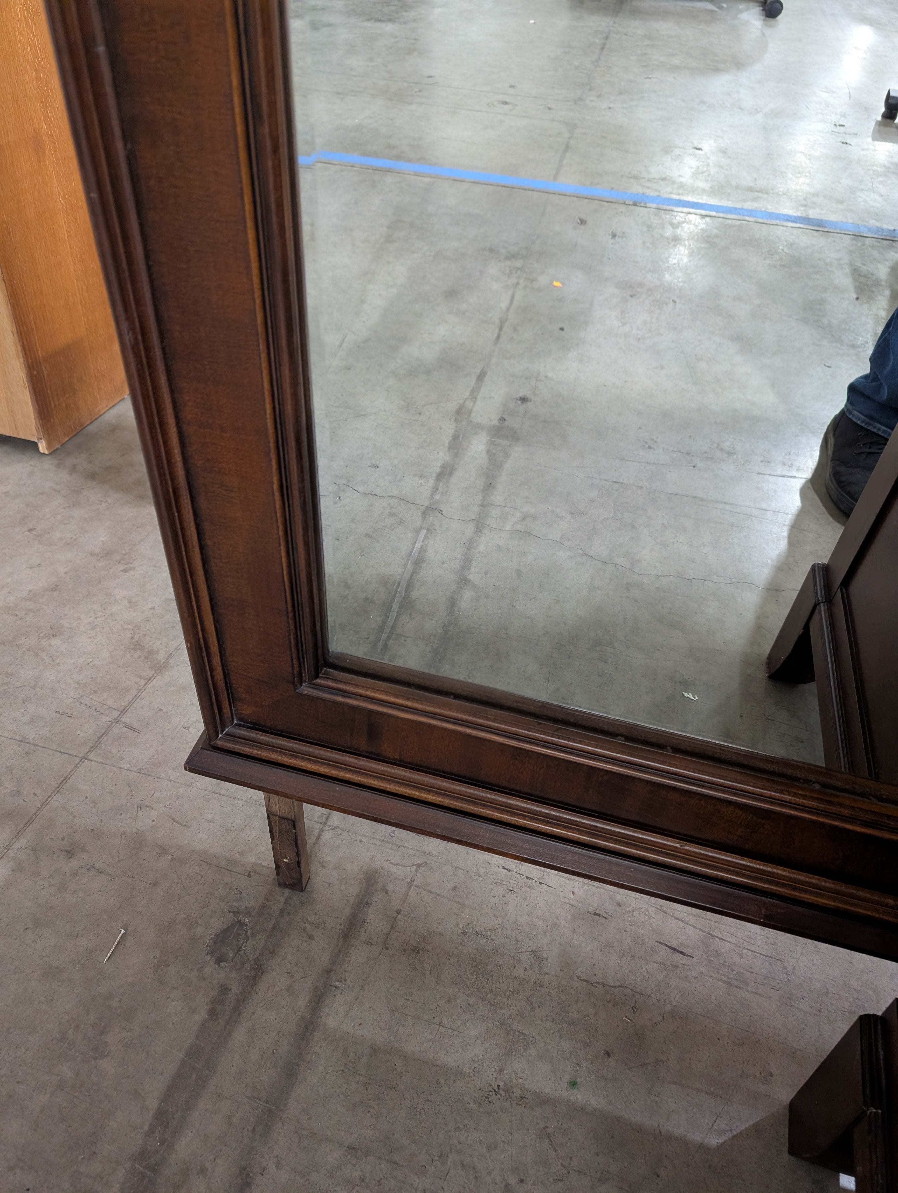 Curved Hardwood Twelve drawers mirror Dresser with Mirror