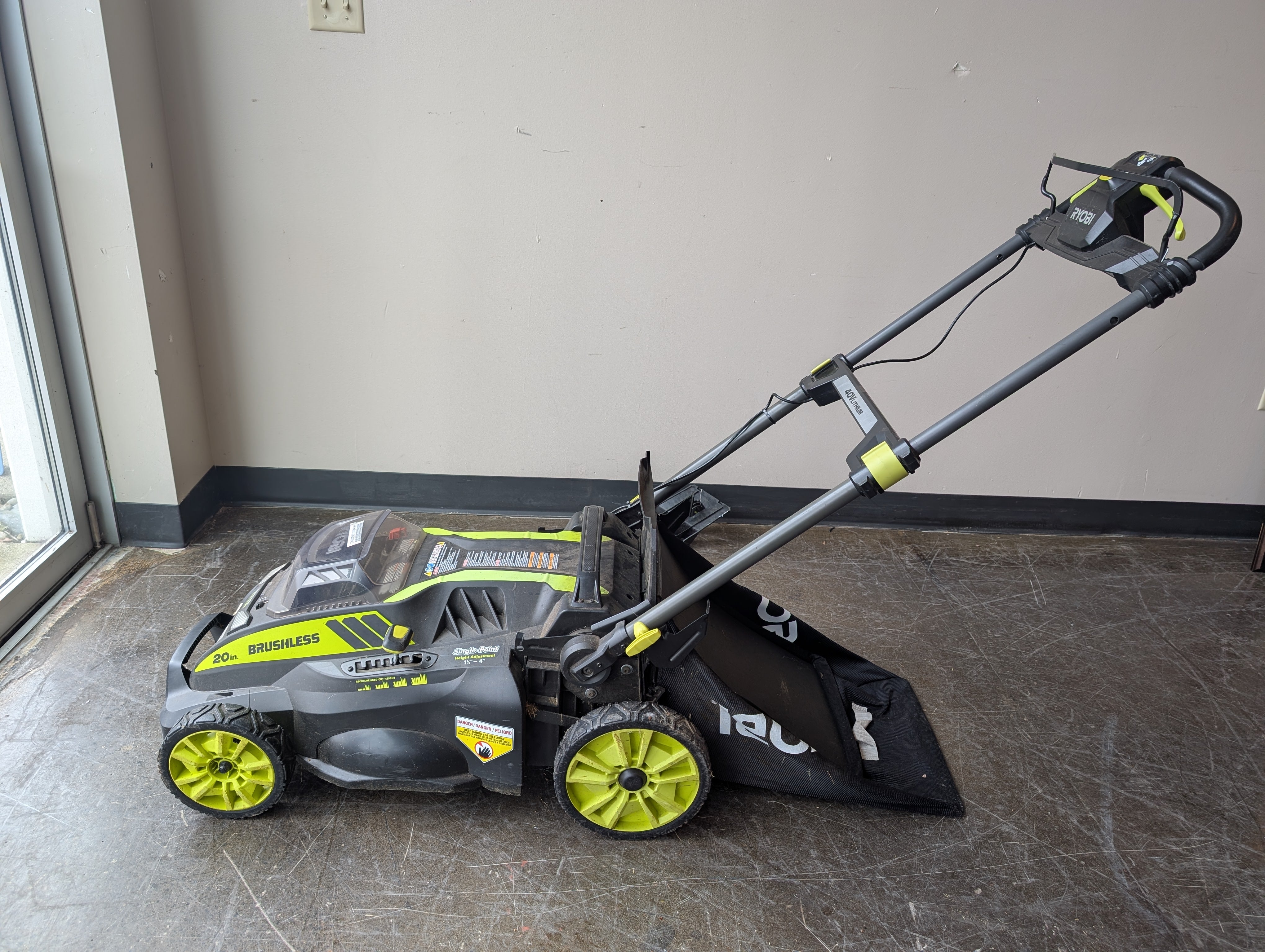 Ryobi Self-Propelled 20-inch Cordless Brushless Lawn Mower