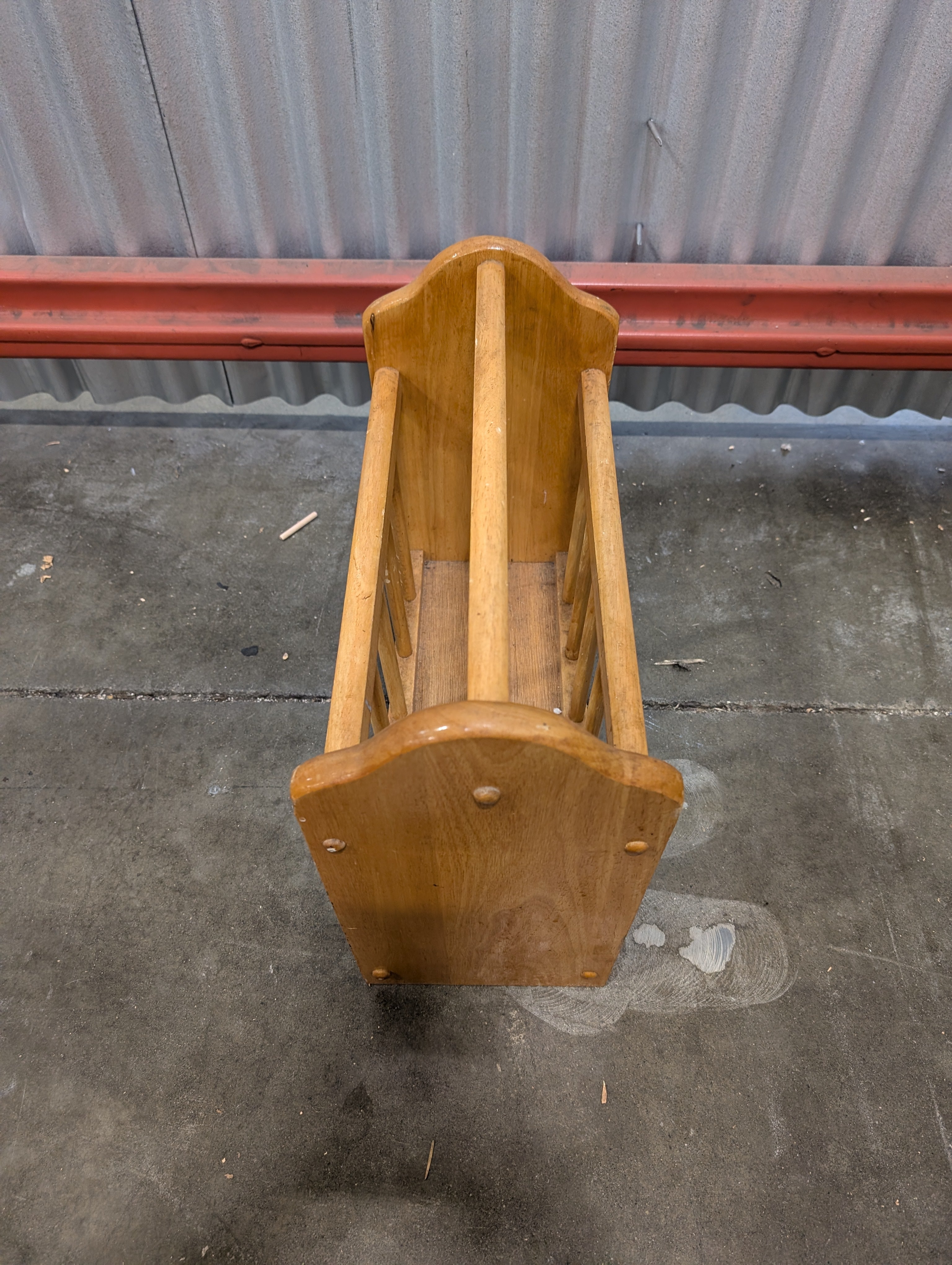 Mid-Century Modern Wood Magazine Rack