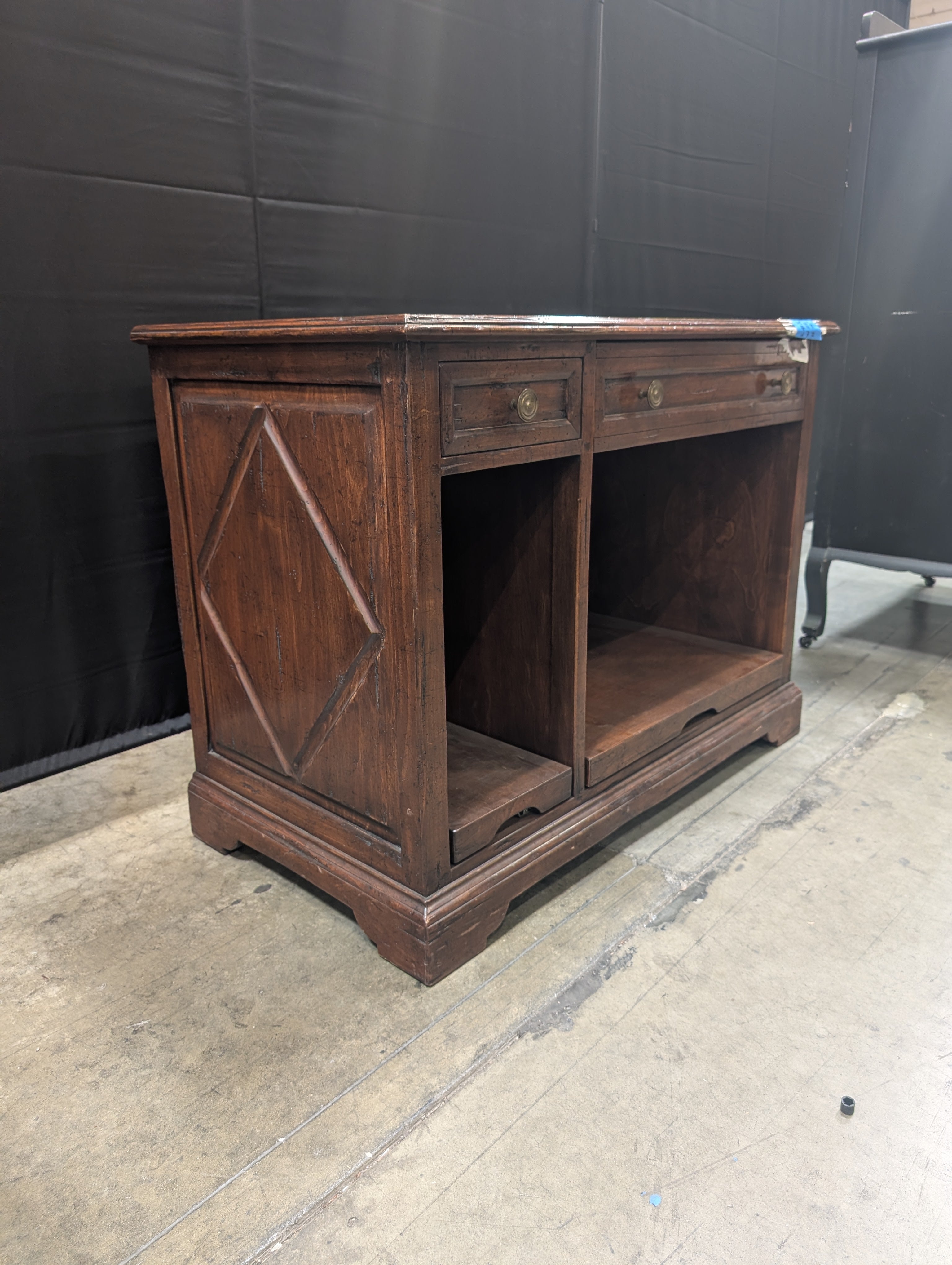 Vintage Guy Chaddock & Co Wooden Desk with Brass Pulls