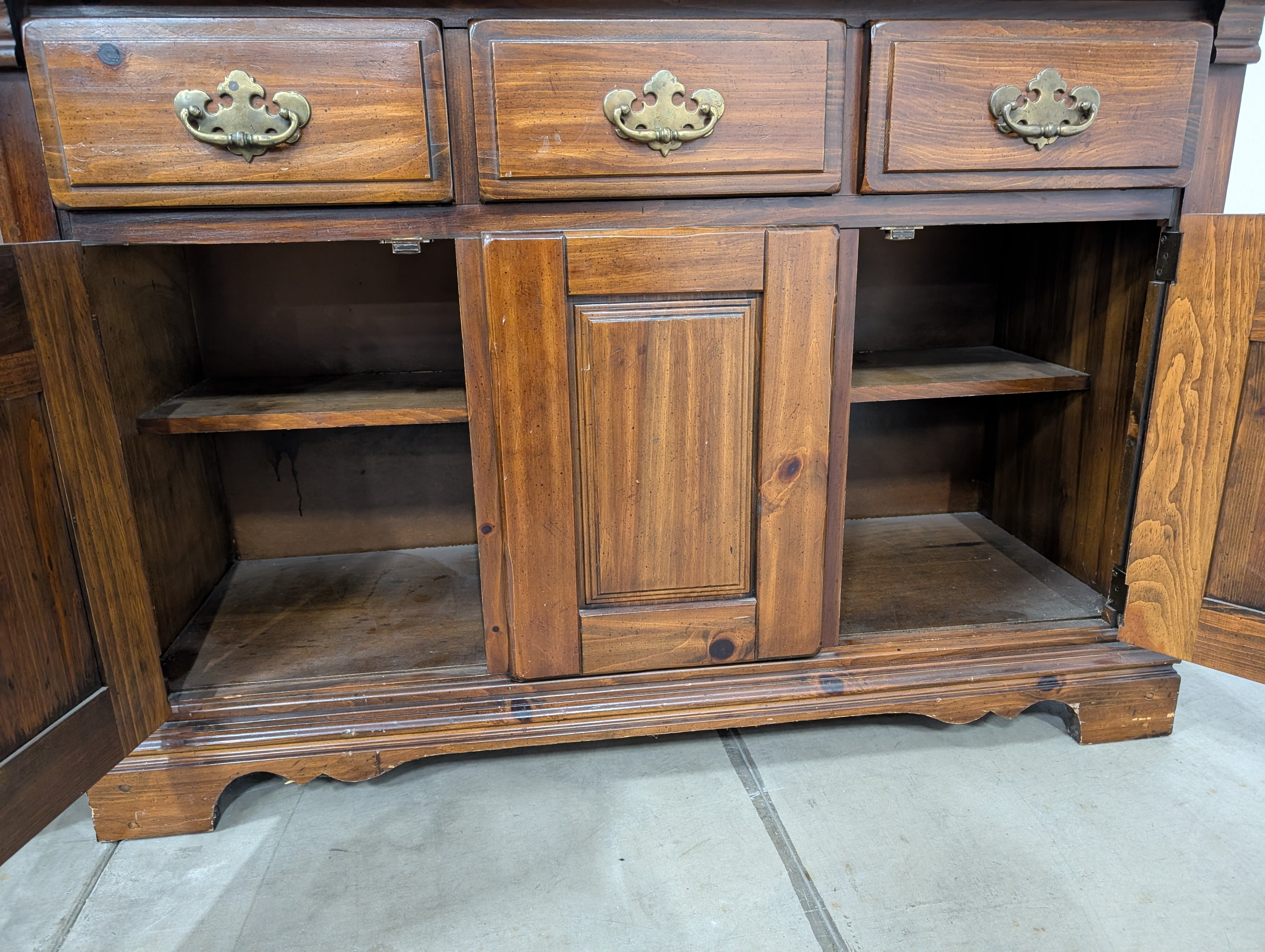 Virginia House Wood Display Hutch Cabinet