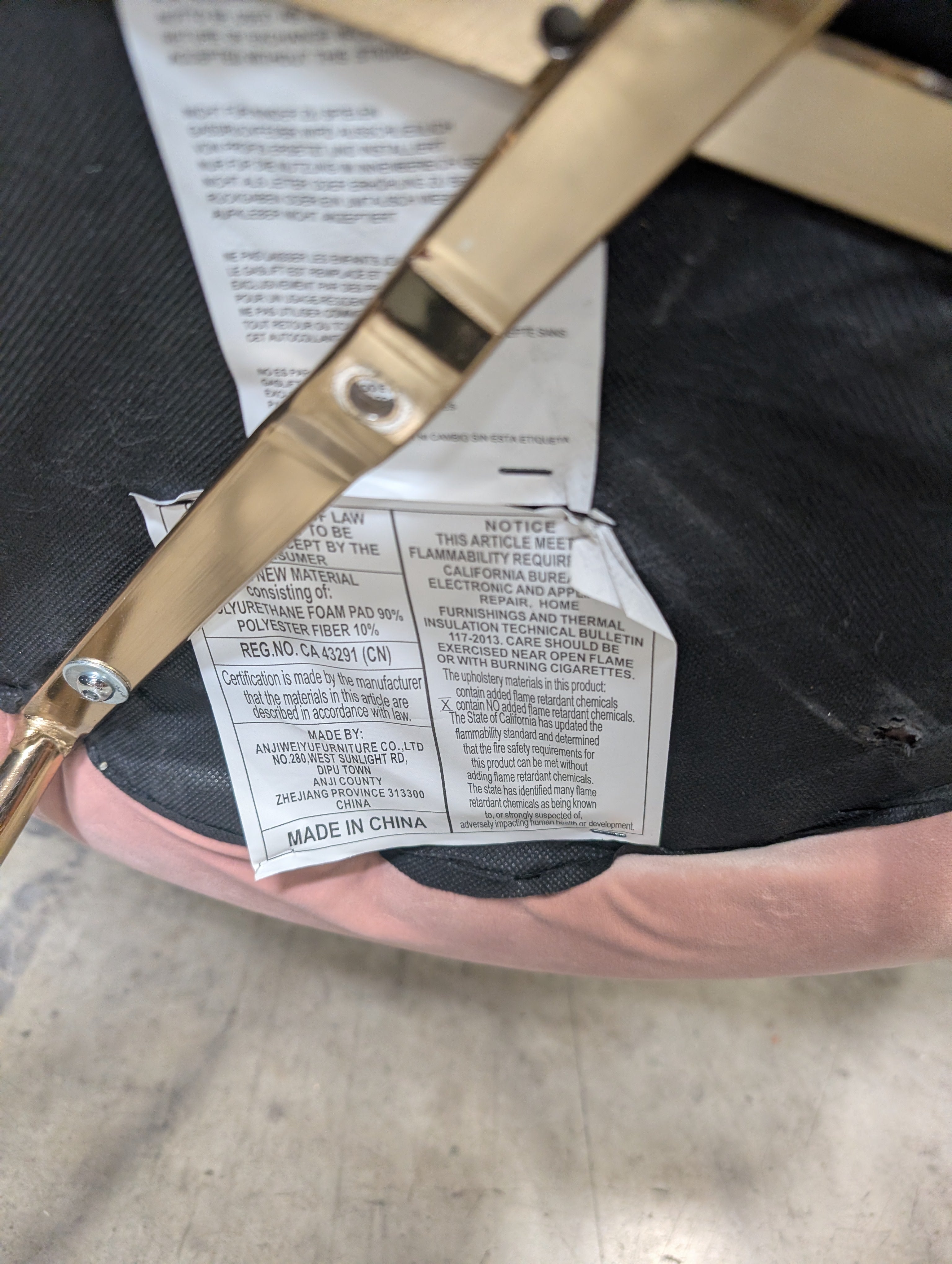 Pink Velvet Round Accent Chair with Gold-Toned Base