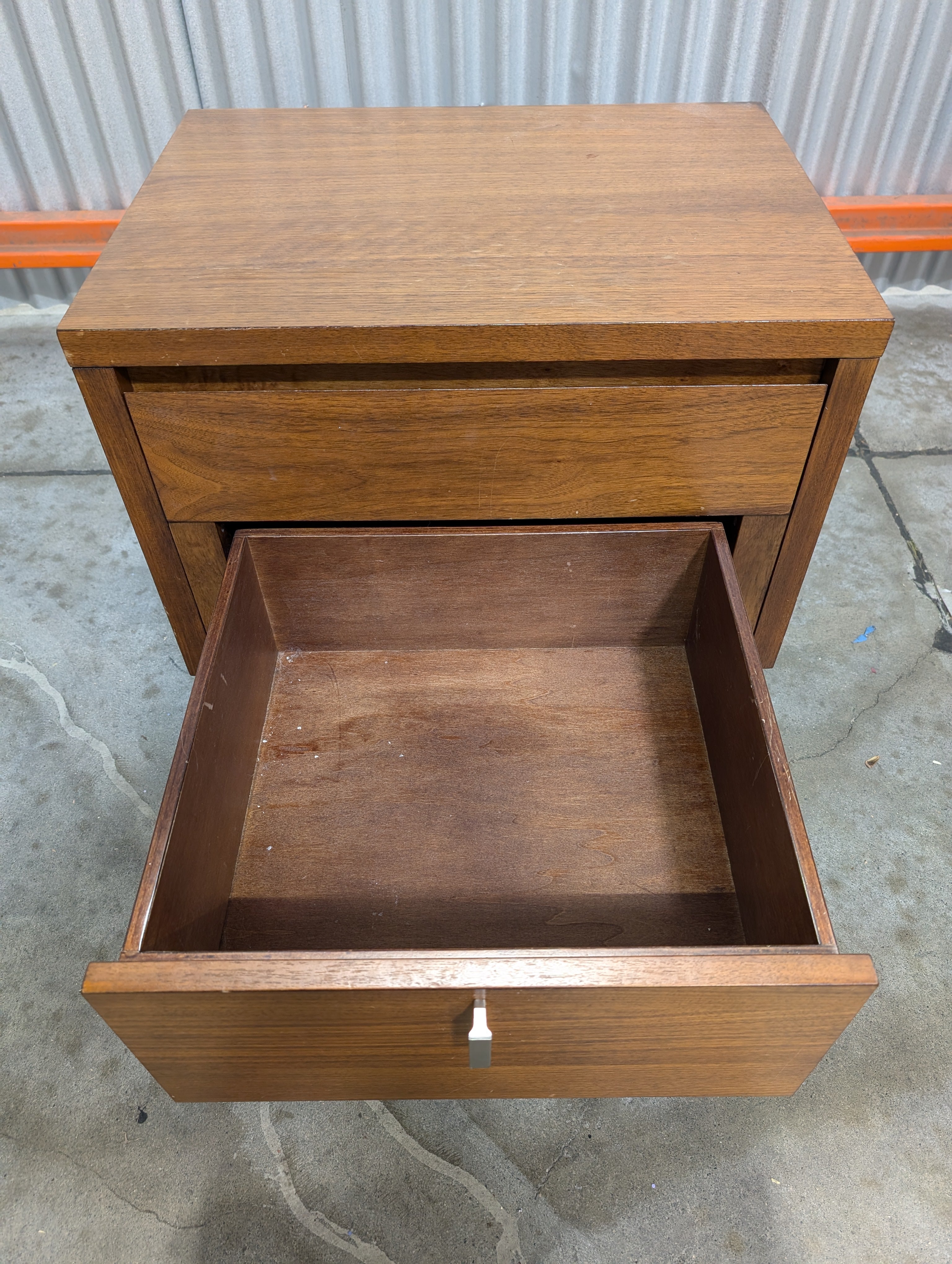 Modern Wooden Two-Drawer Nightstand