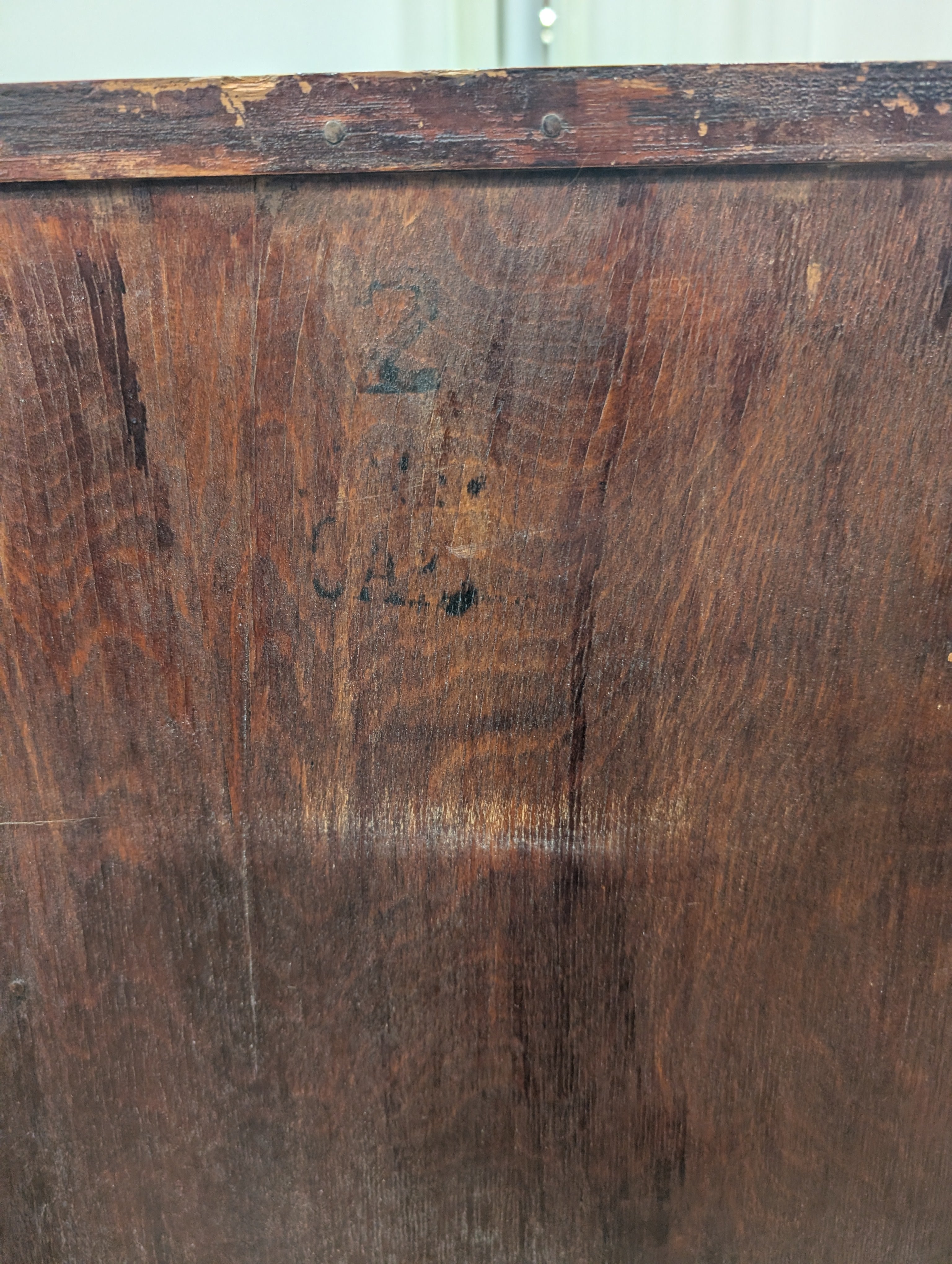 Antique Tiger Oak Single-Door Cabinet in Wood