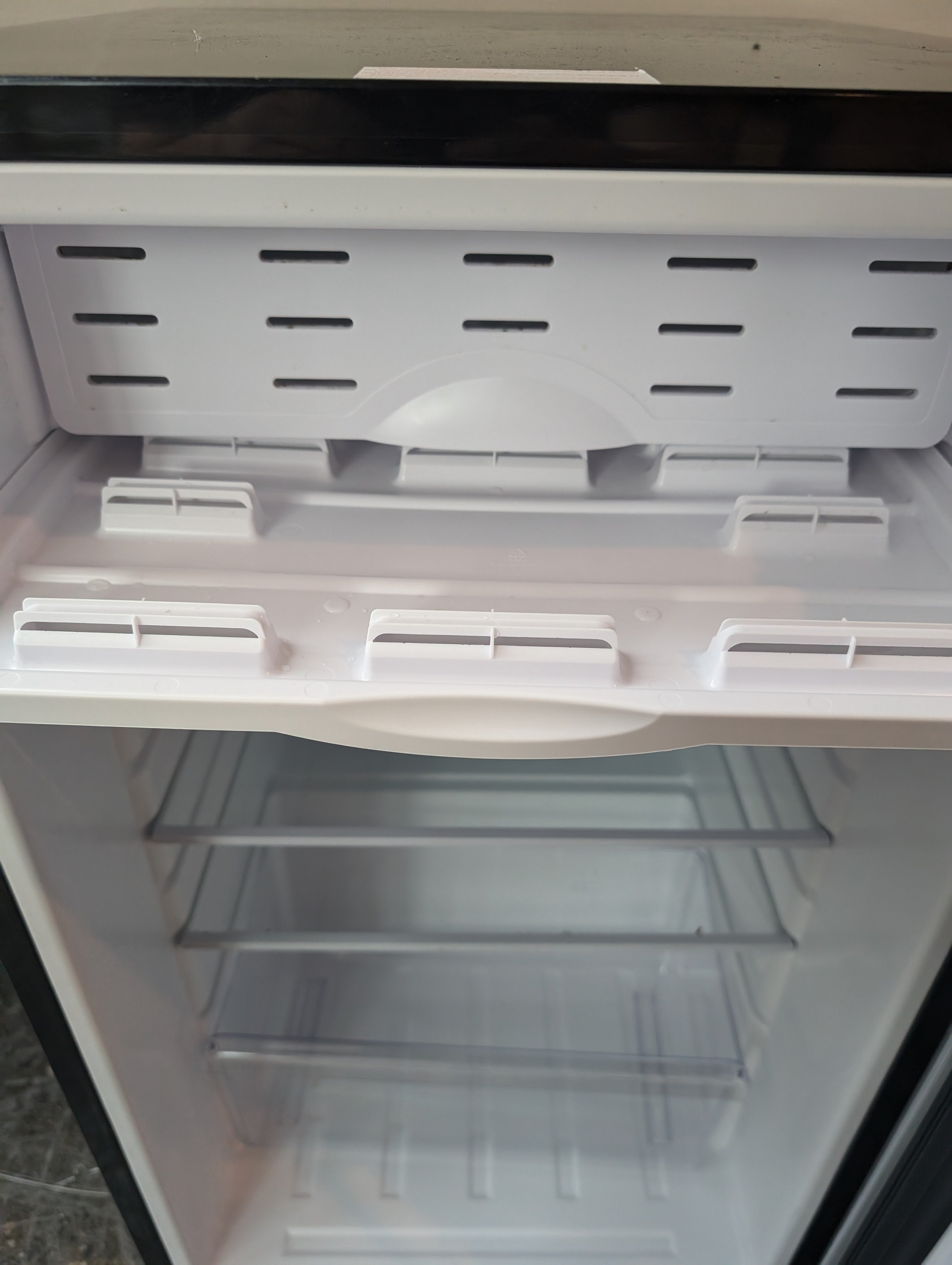Compact Mini Refrigerator with Silver Door