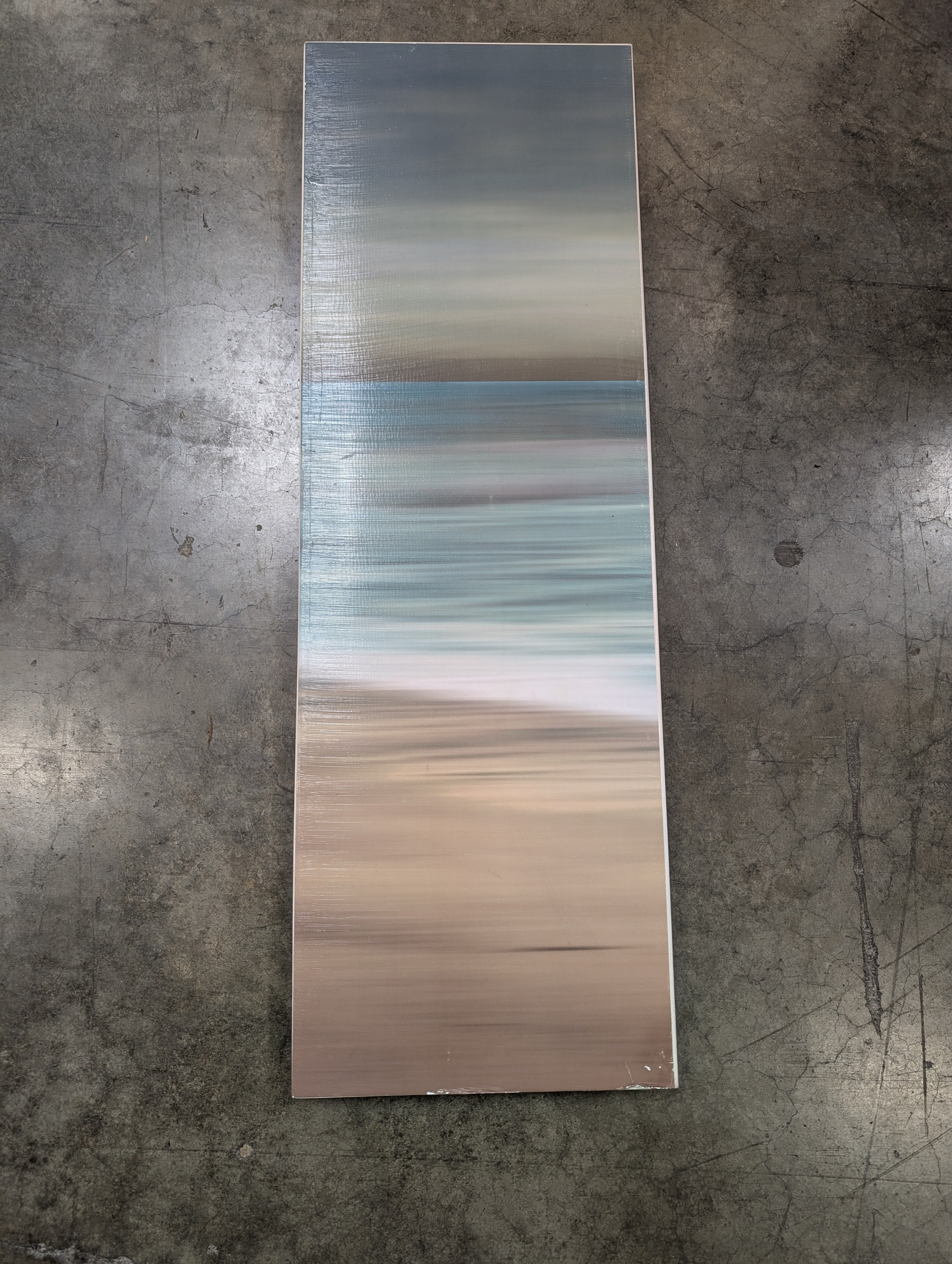 Abstract Coastal Horizon Framed Art Piece