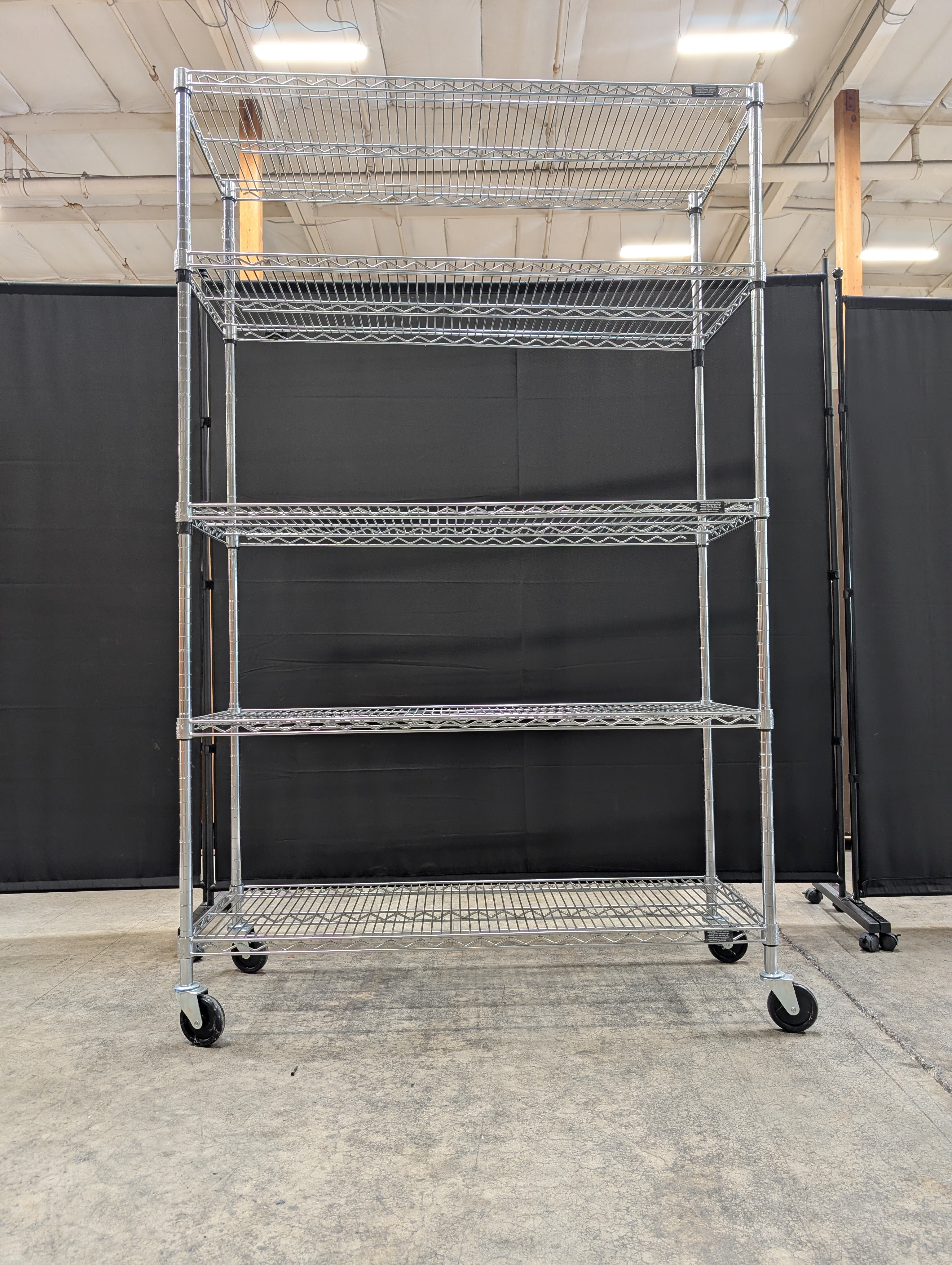 Versatile Chrome Wire Shelving Unit with Casters