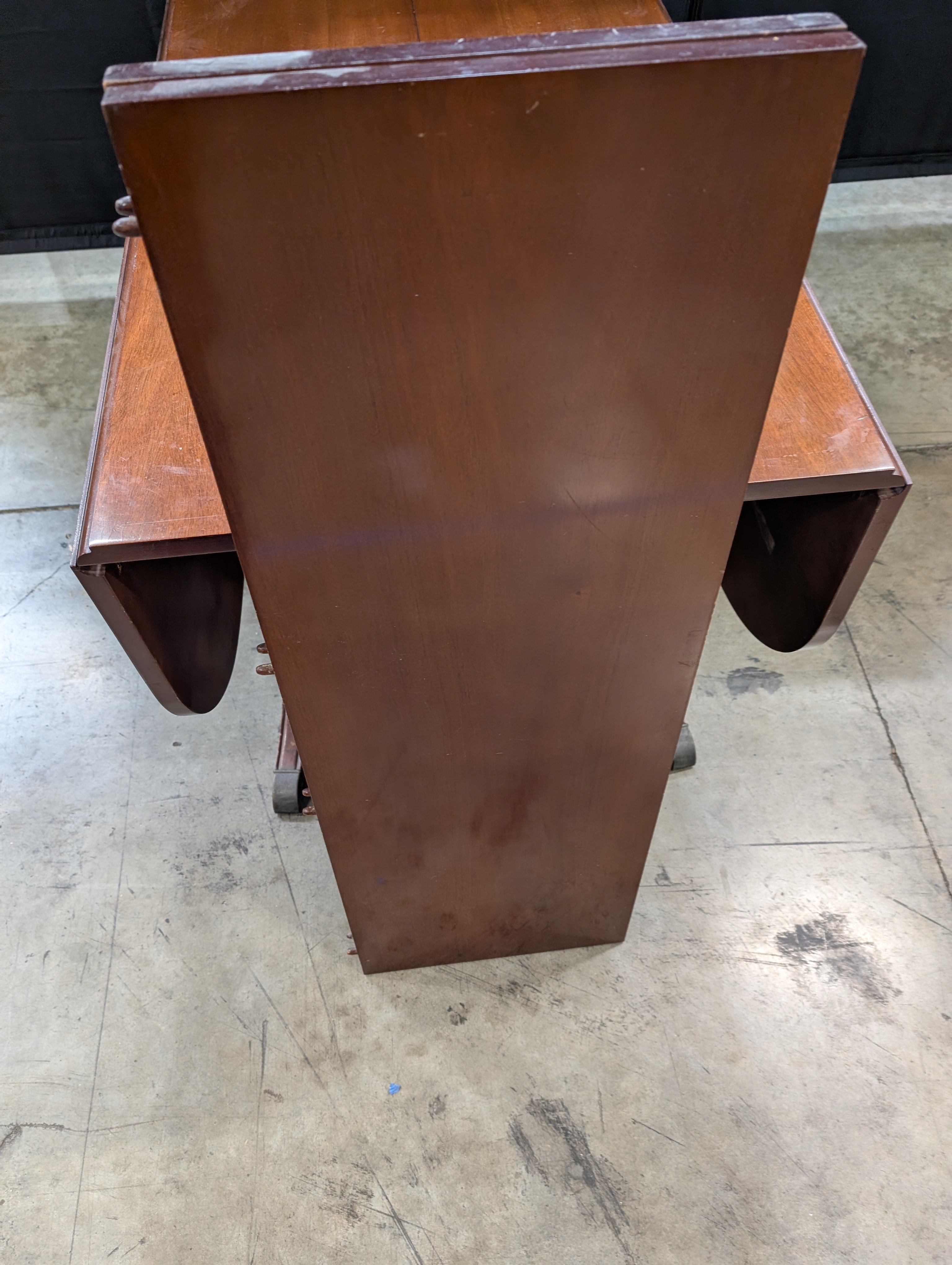 Classic Brown Wood Drop-Leaf Dining Table