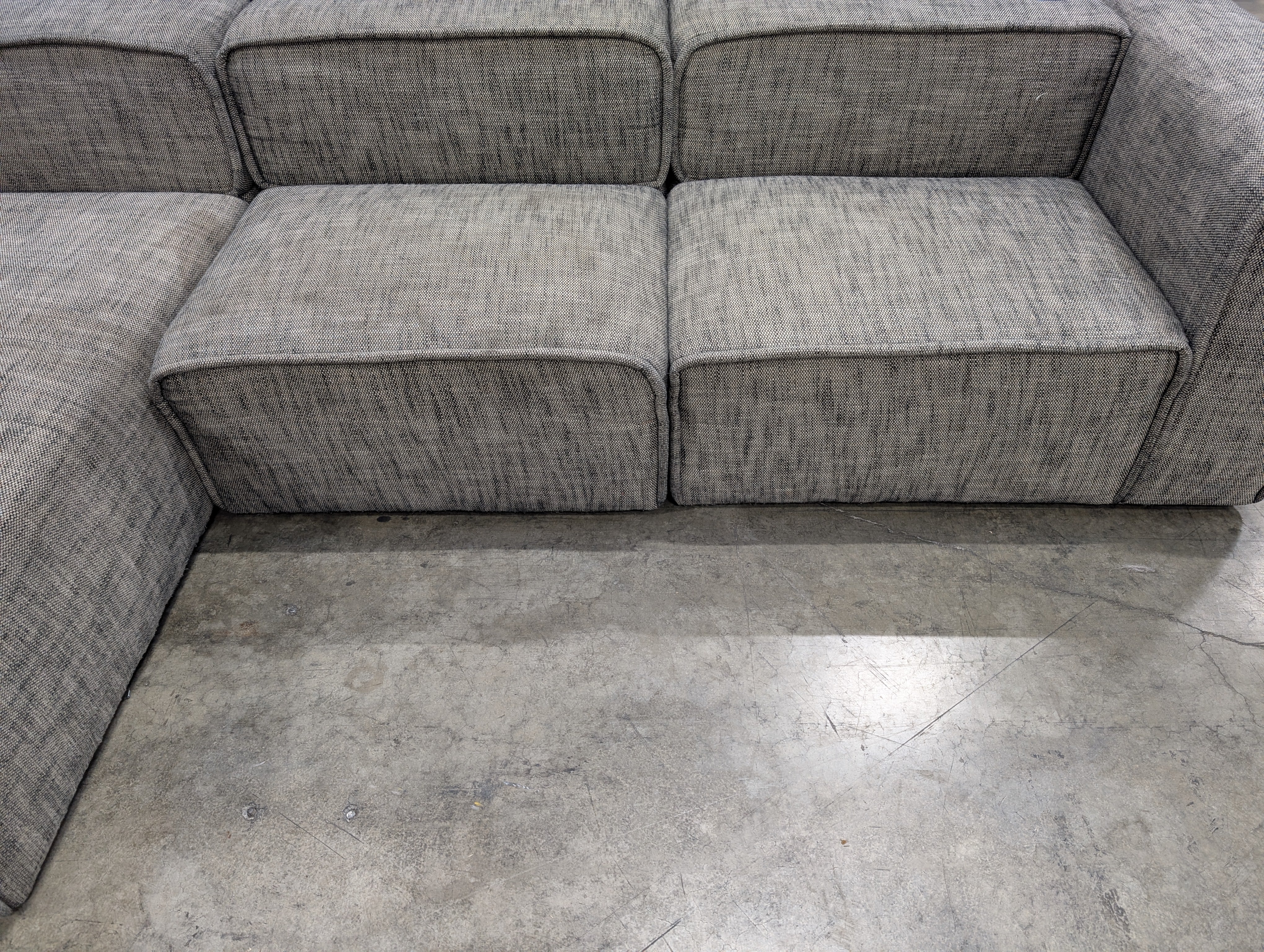 Contemporary Grey Fabric Modular Sectional Sofa
