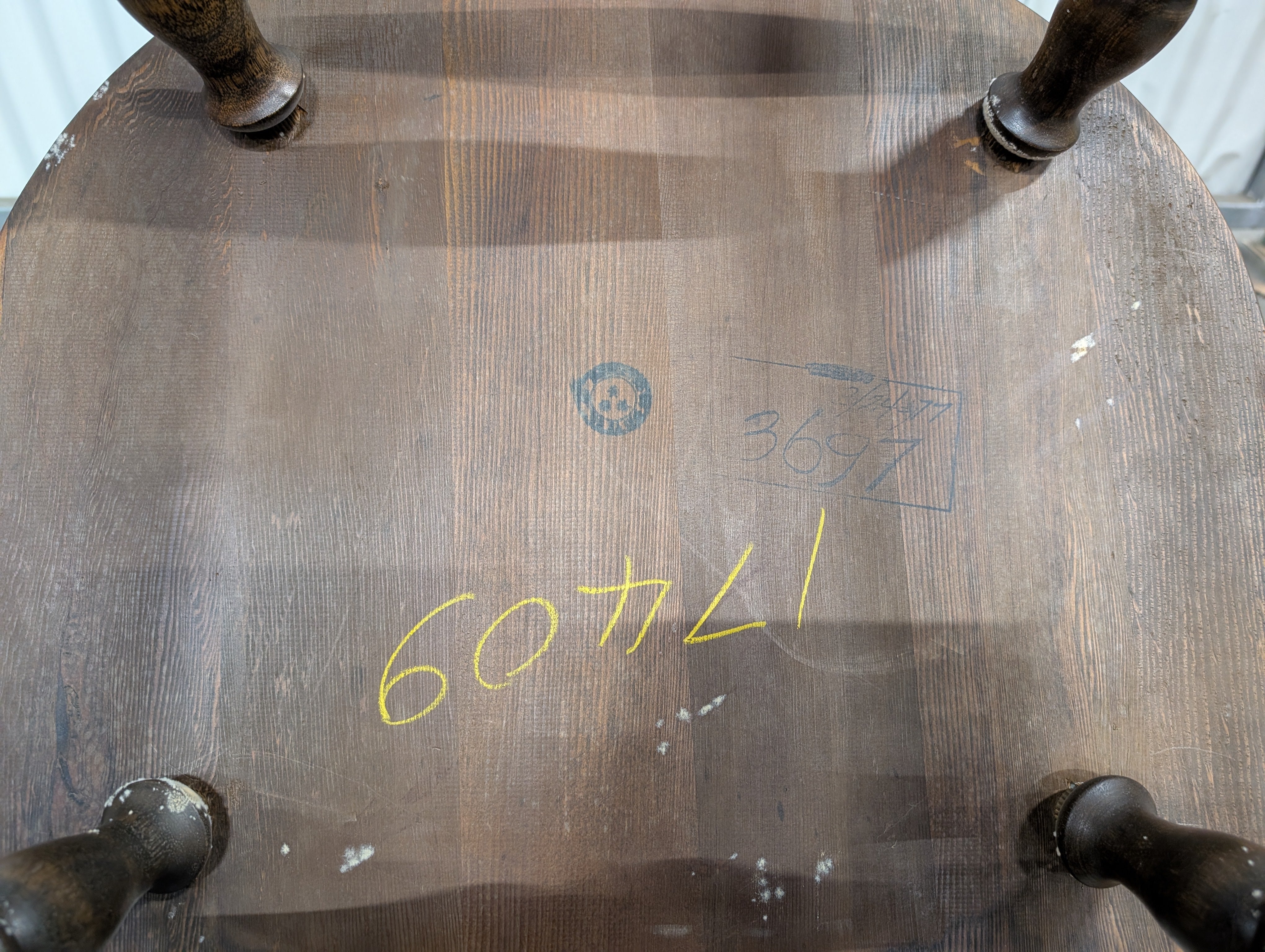 Traditional Dark Wood Spindle Back Rocking Chair