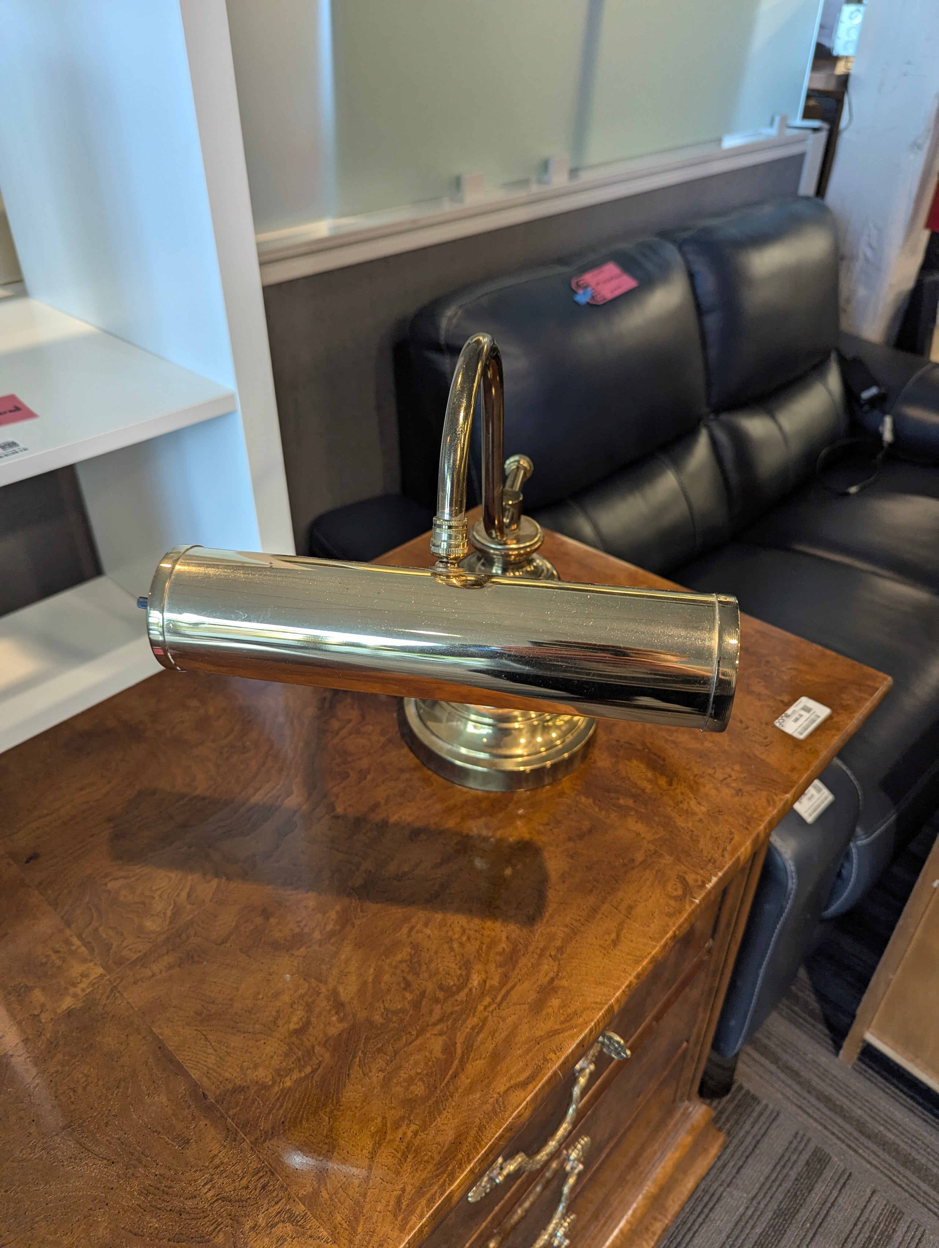 Vintage Brass Banker Style Desk Lamp