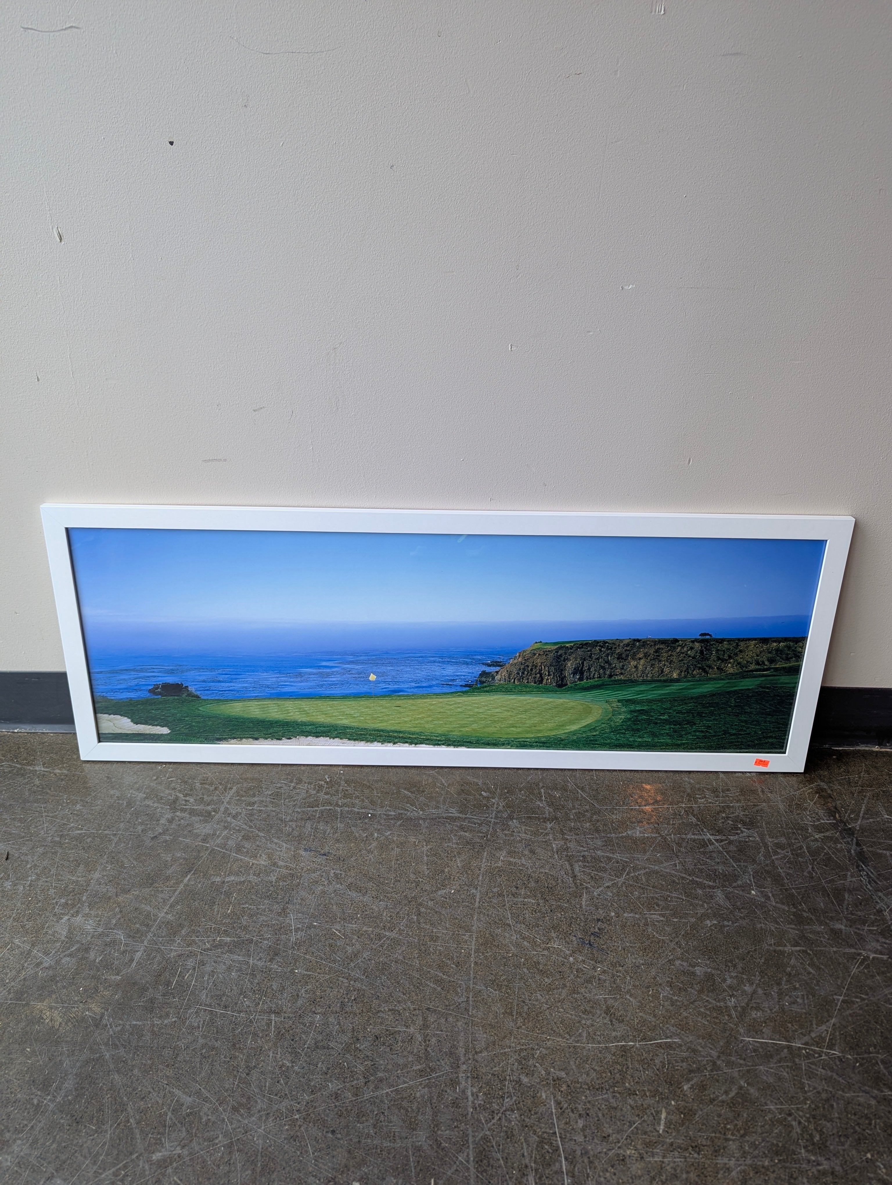 Panoramic Coastal Golf Course Framed Art Print