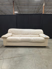 Cream Natuzzi Three-Seater Upholstered Sofa