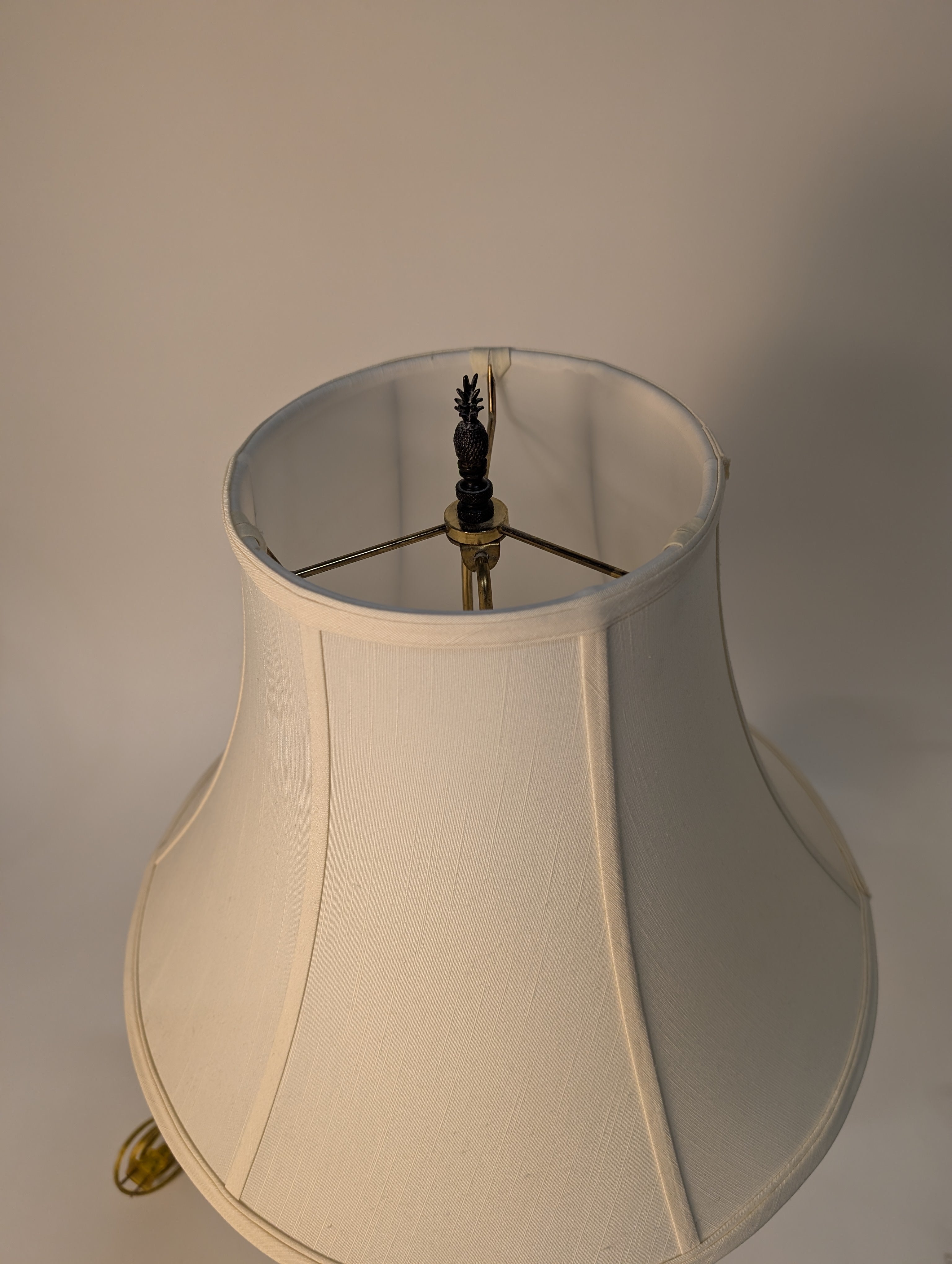 White lampshade on a plain background
