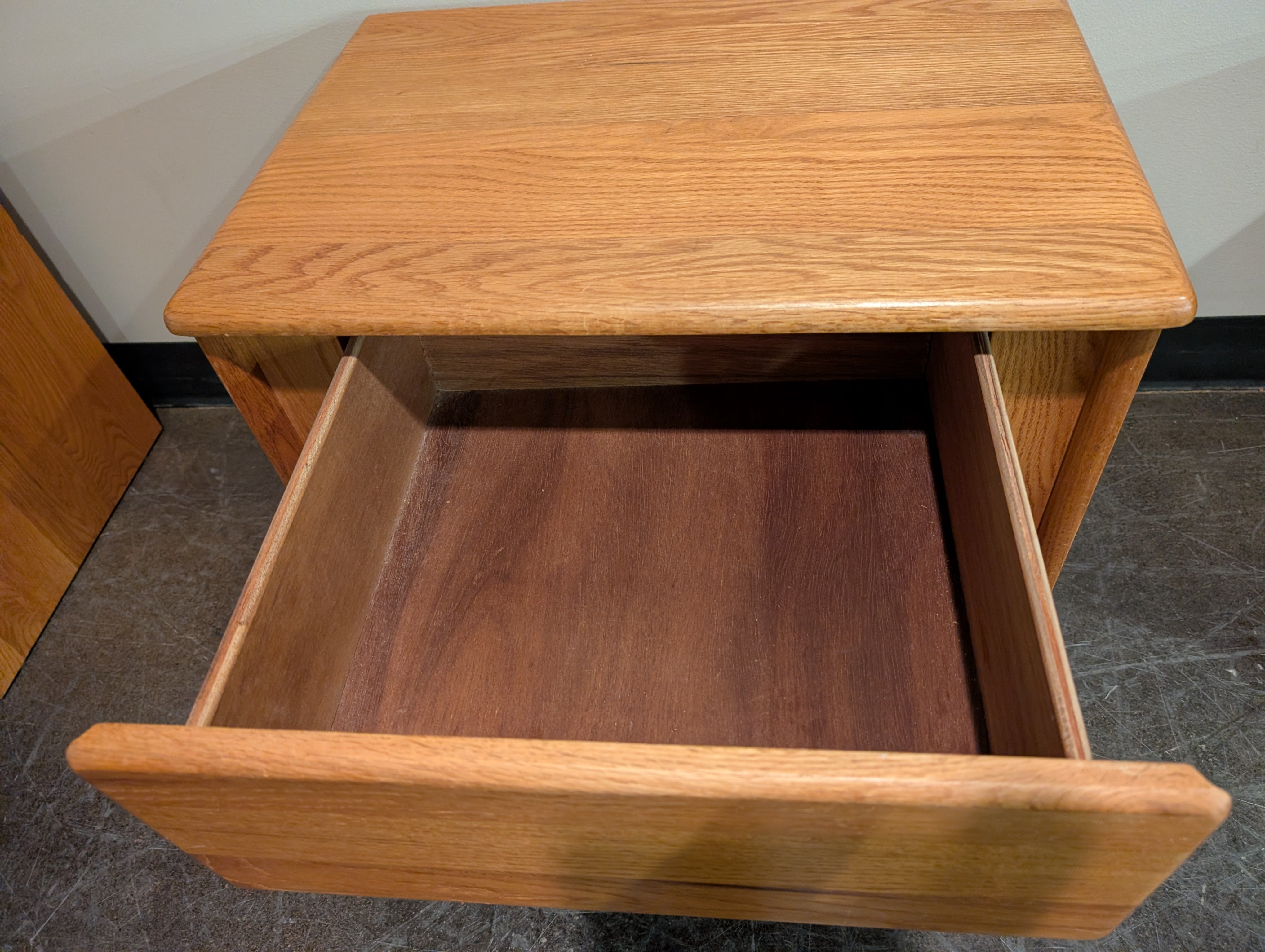 Sturdy Wood Two-Drawer Nightstand