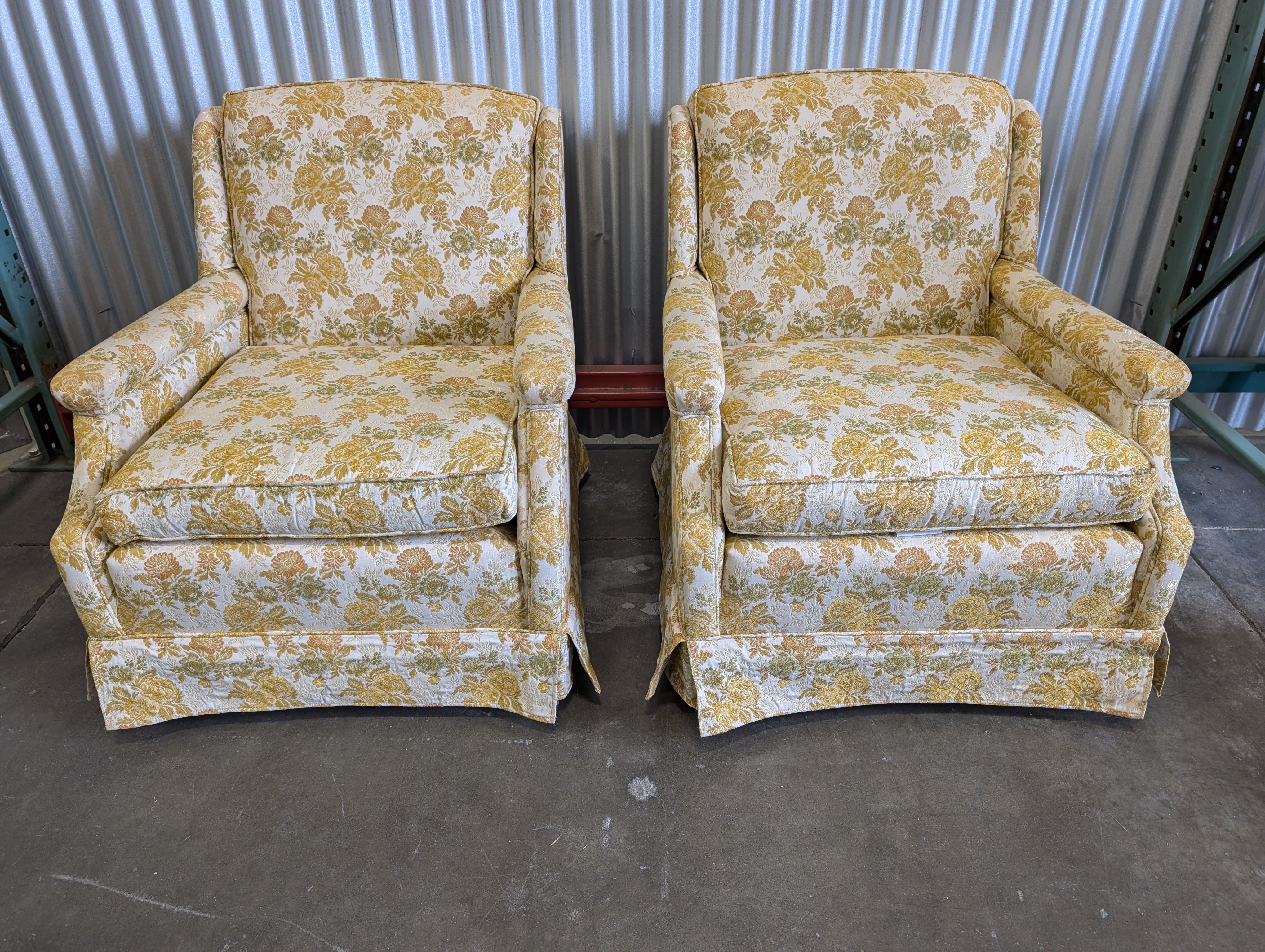 Pair of Vintage Floral Club Chair